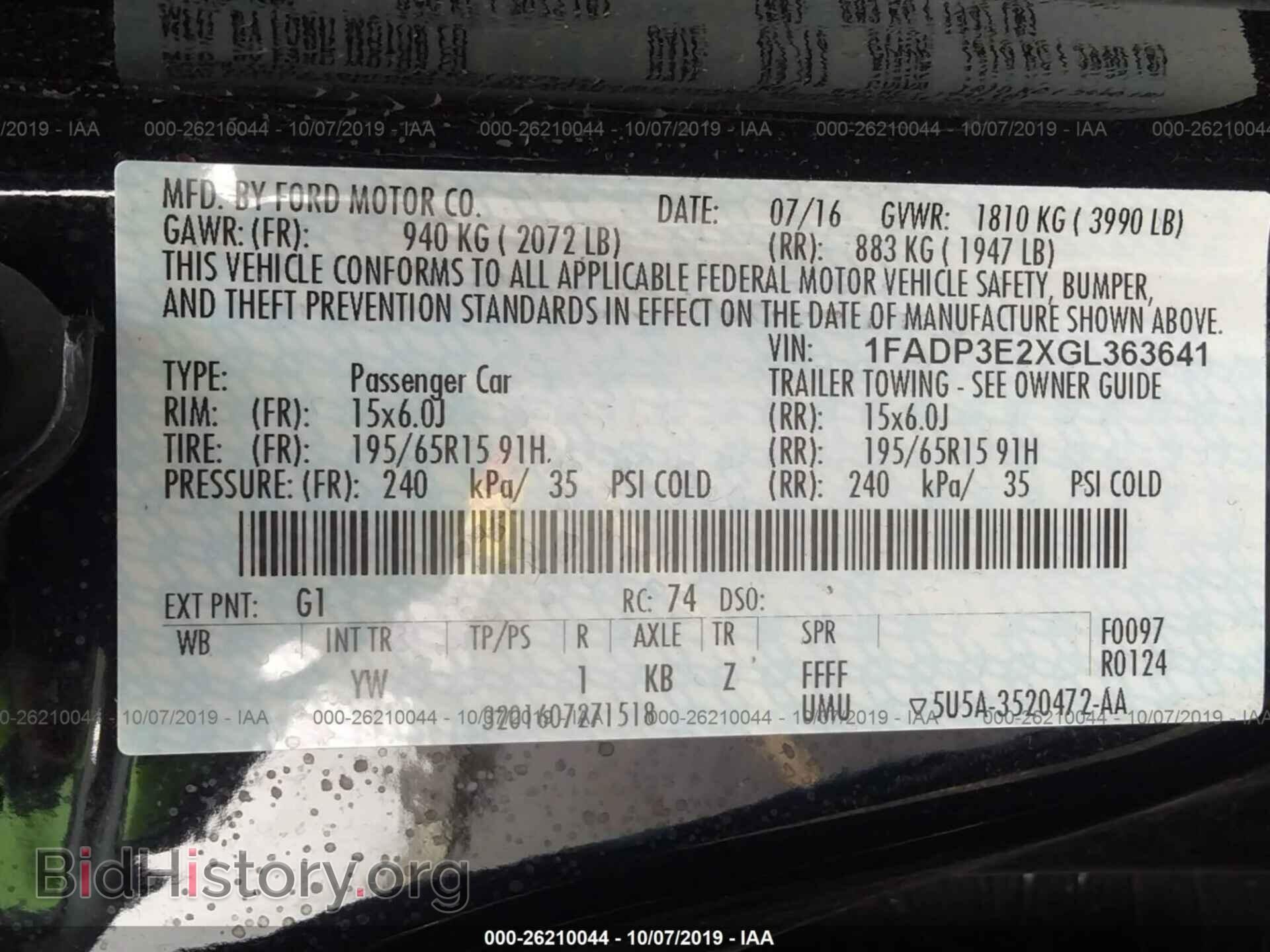 2016 FORD FOCUS - VIN: 1FADP3E2XGL363641 - Photo 9