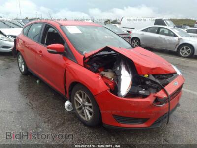 2016 Ford FOCUS SE, красный — VIN 1FADP3K27GL345005, IAAI