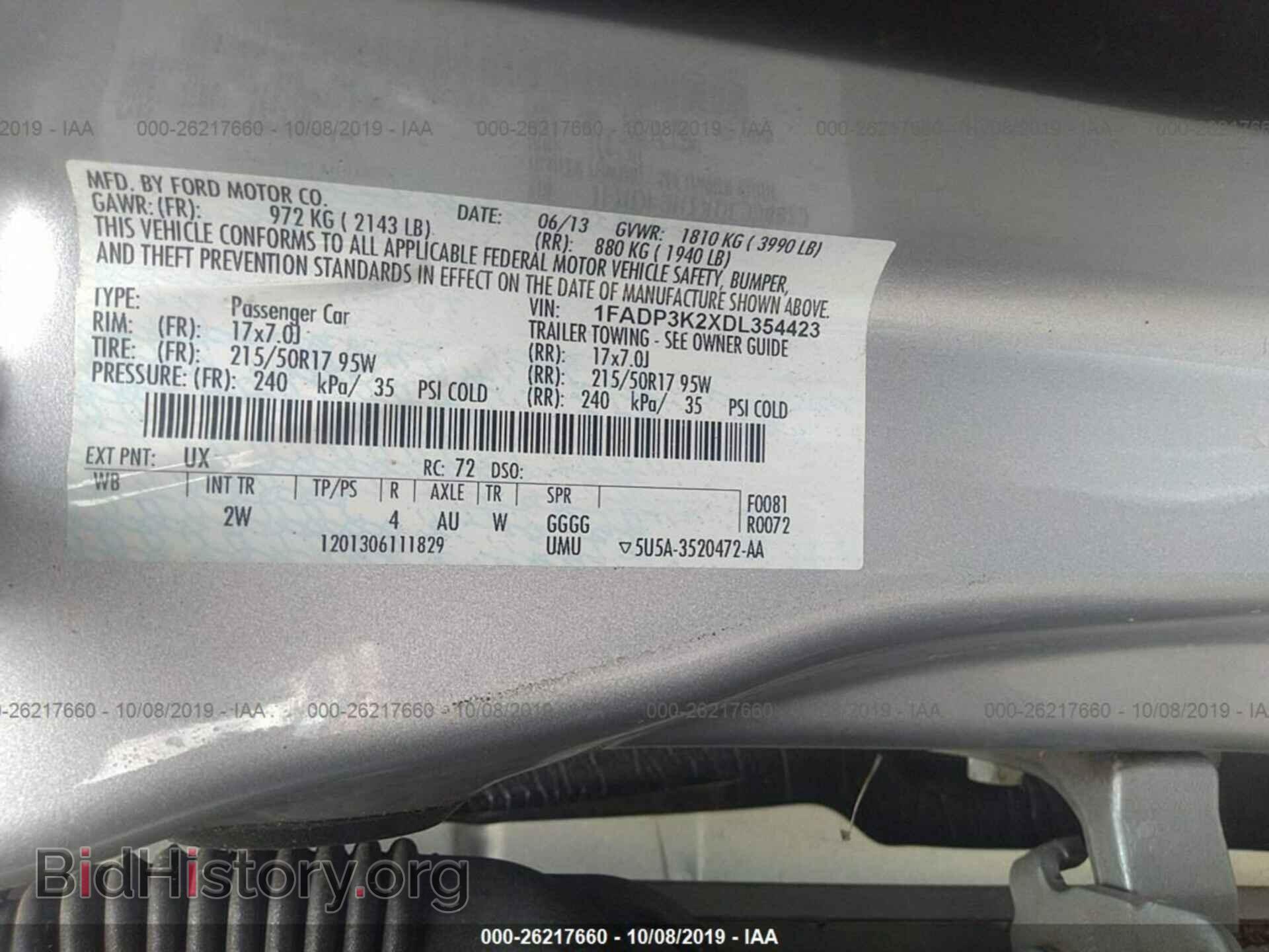 2013 FORD FOCUS - VIN: 1FADP3K2XDL354423 - Photo 9