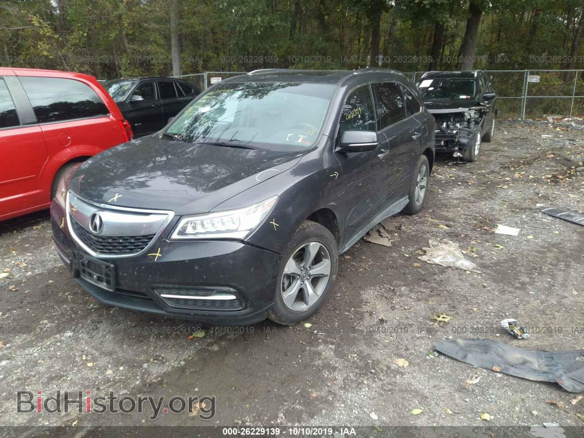 2014 ACURA MDX - VIN: 5FRYD4H29EB010134 - Фото 2