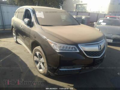 2014 Acura MDX, черный — VIN 5FRYD3H25EB012893, IAAI