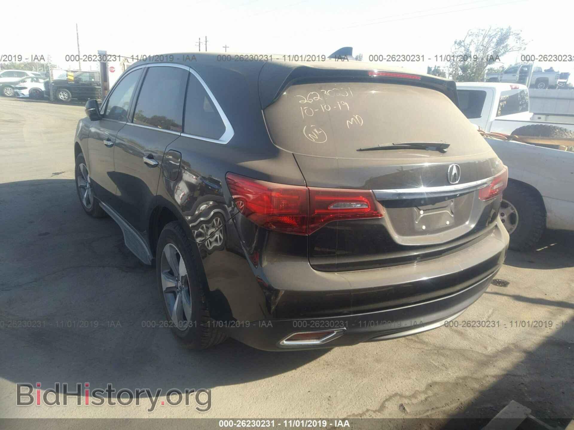2014 ACURA MDX - VIN: 5FRYD3H25EB012893 - Фото 3