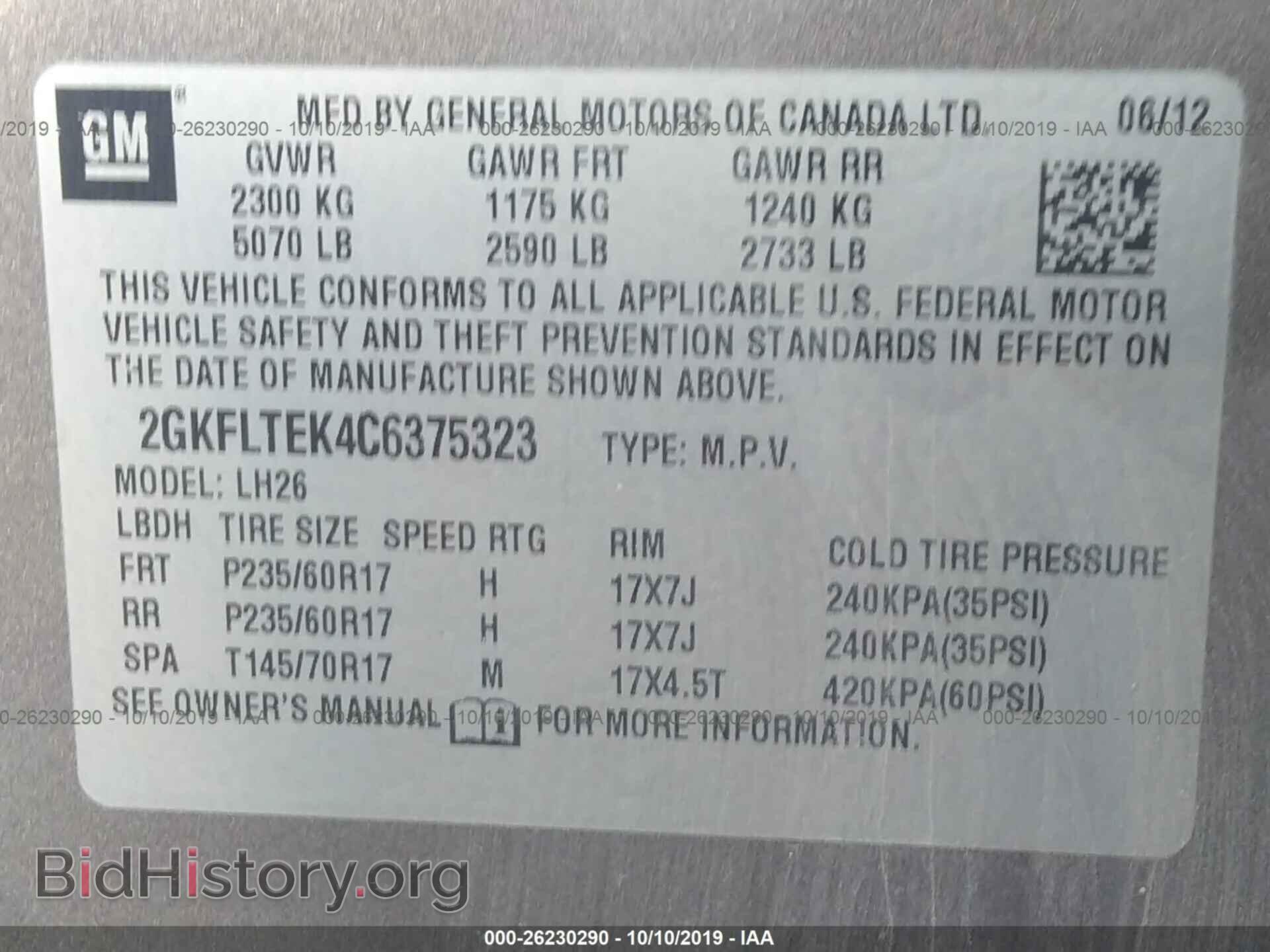 2012 GMC TERRAIN - VIN: 2GKFLTEK4C6375323 - Photo 9