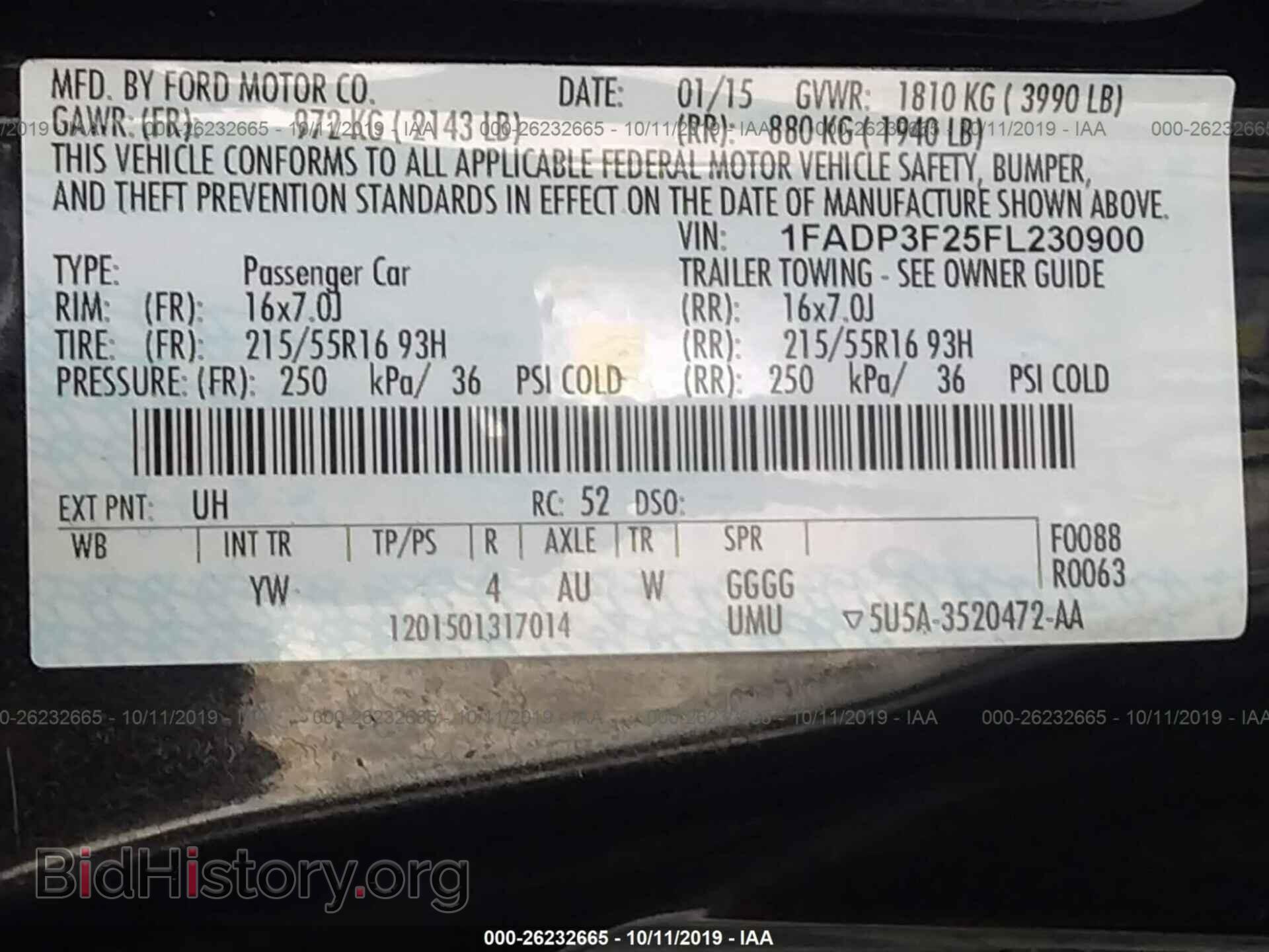 2015 FORD FOCUS - VIN: 1FADP3F25FL230900 - Photo 9