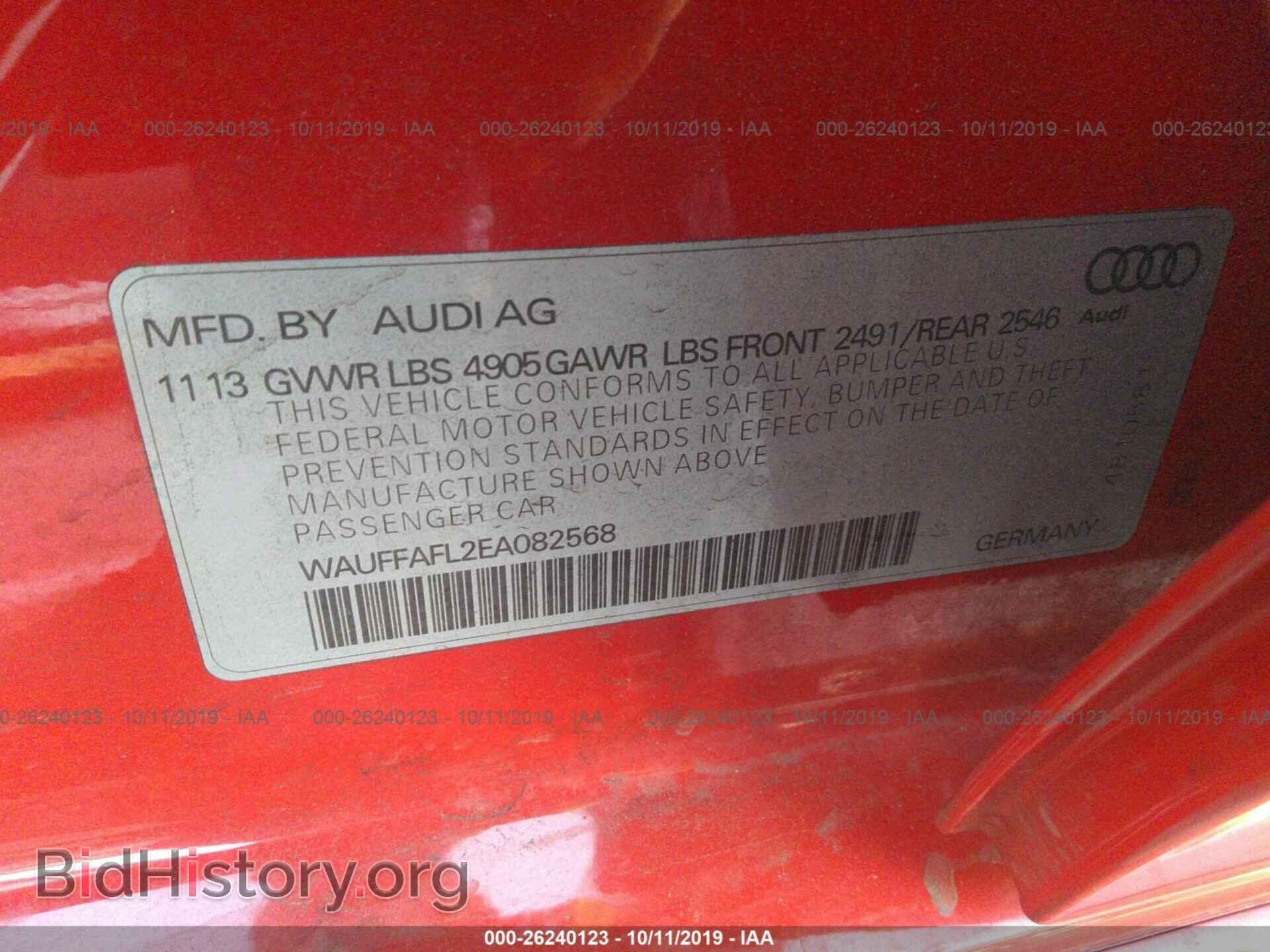 2014 AUDI A4 - VIN: WAUFFAFL2EA082568 - Photo 9