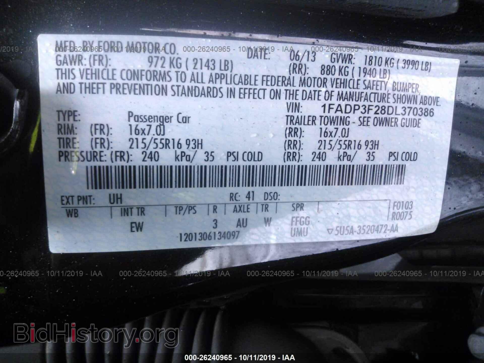 2013 FORD FOCUS - VIN: 1FADP3F28DL370386 - Photo 9