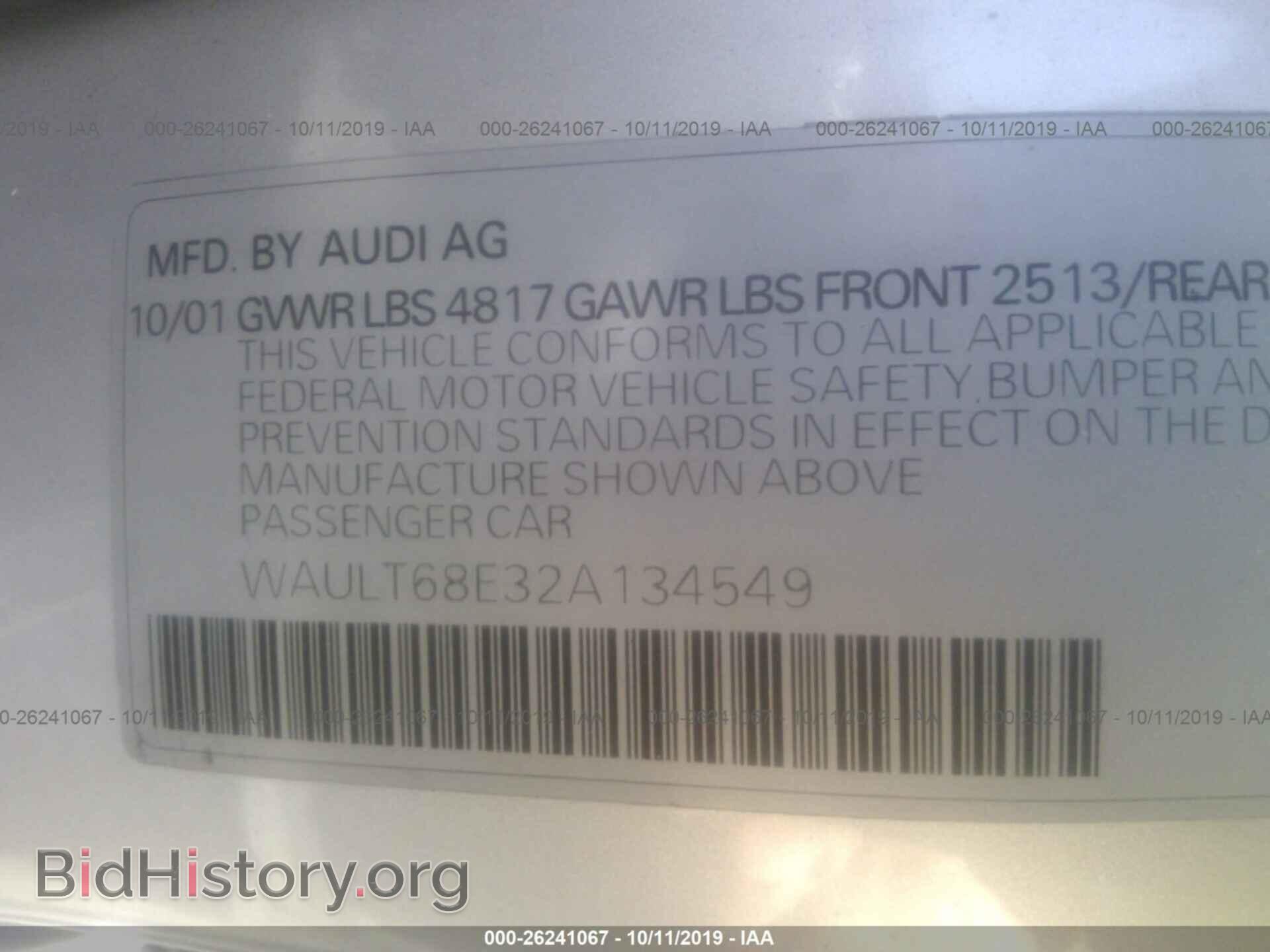 2002 AUDI A4 - VIN: WAULT68E32A134549 - Photo 9