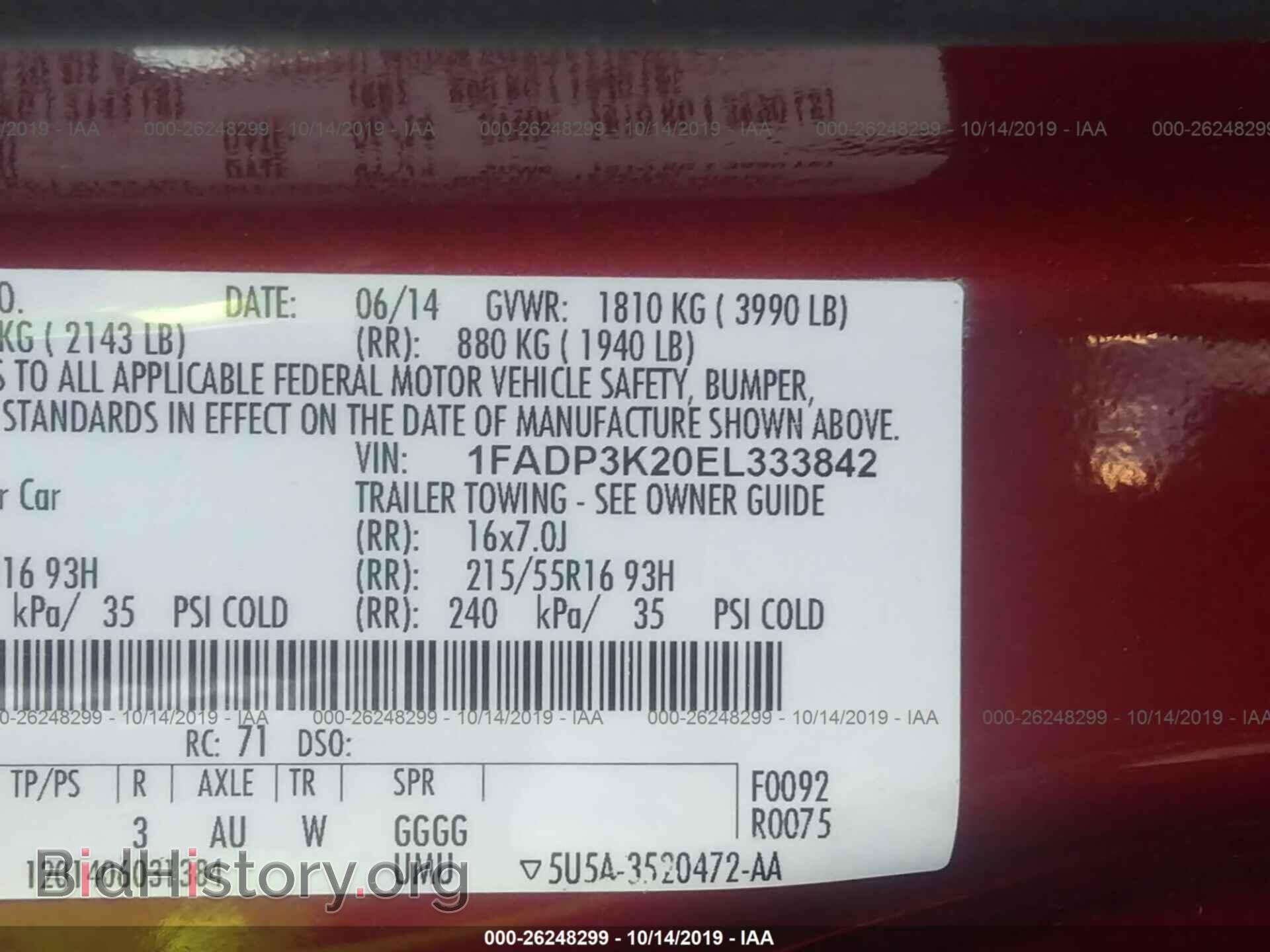 2014 FORD FOCUS - VIN: 1FADP3K20EL333842 - Photo 9