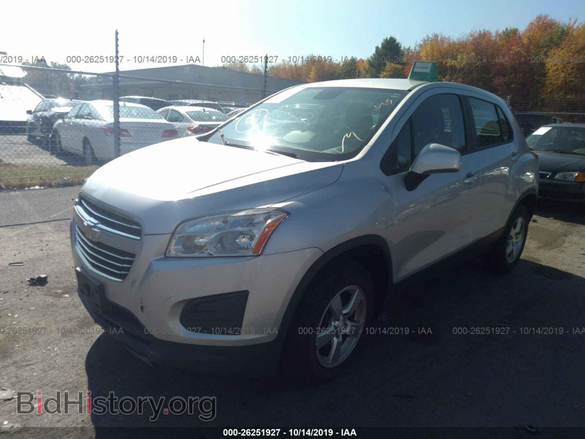 2015 CHEVROLET TRAX - VIN: 3GNCJPSB4FL225056 - Фото 2