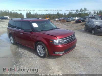 2015 Ford FLEX SEL, красный — VIN 2FMGK5C84FBA12808, IAAI