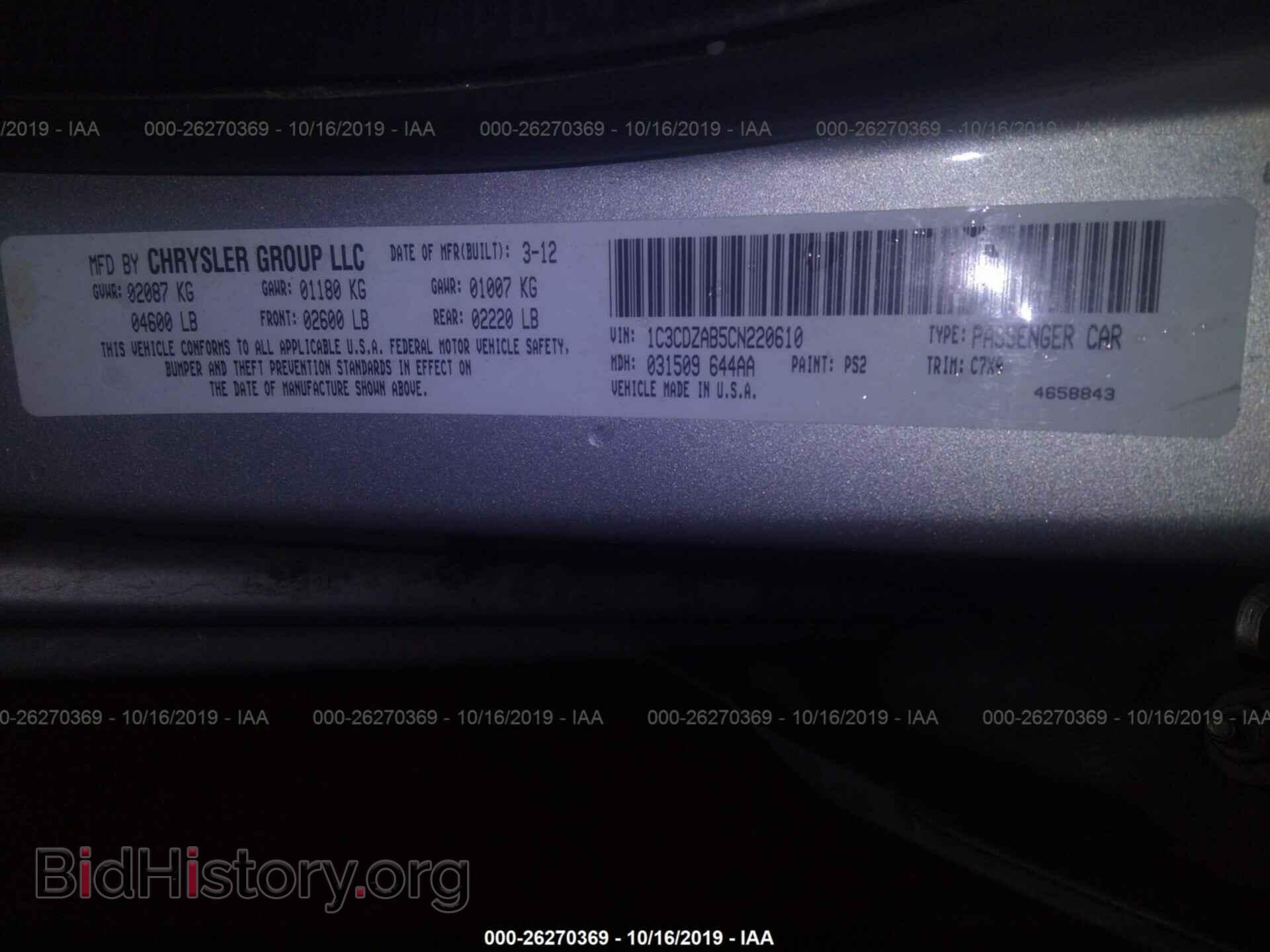 2012 DODGE AVENGER - VIN: 1C3CDZAB5CN220610 - Photo 9