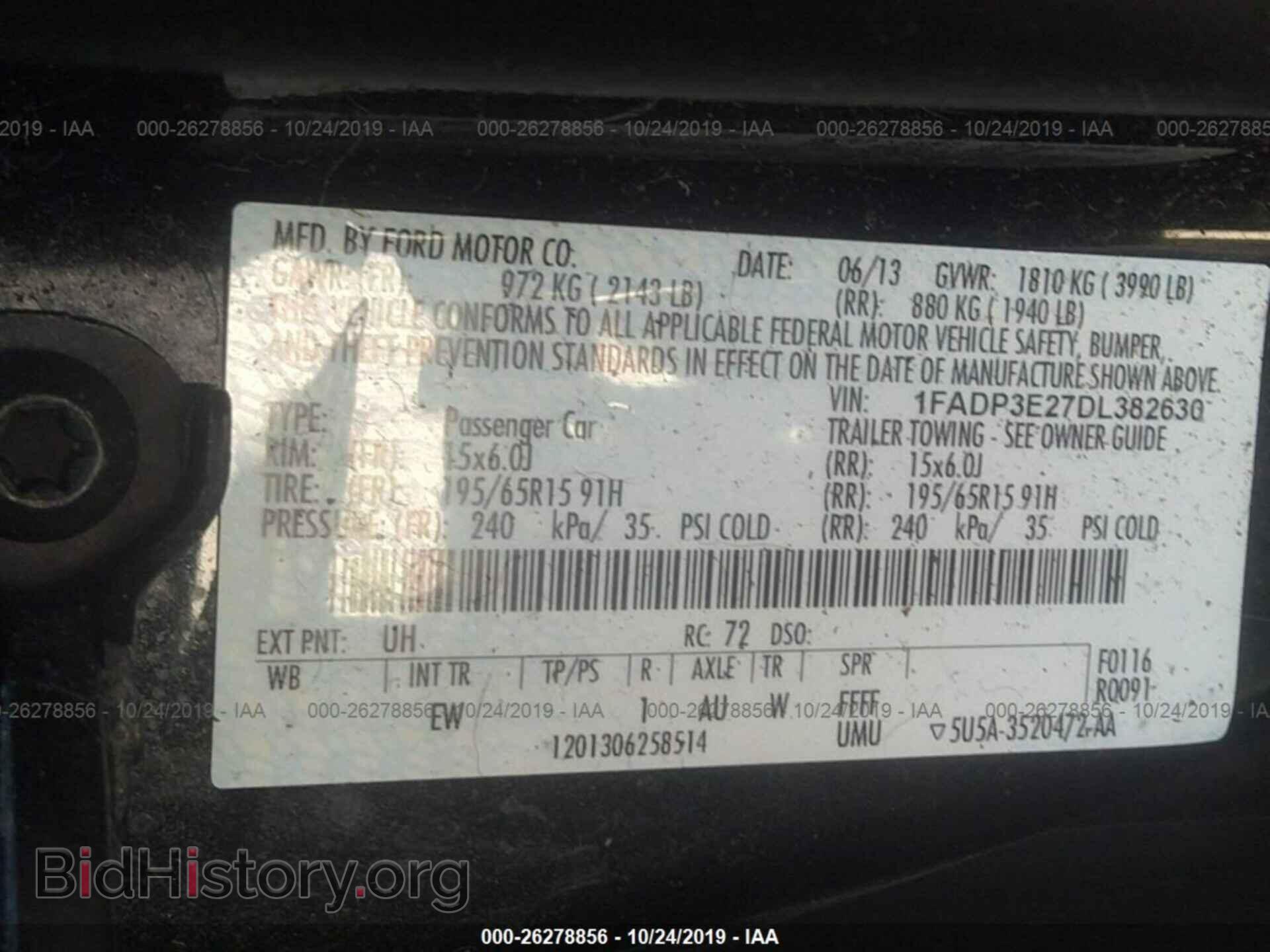 2013 FORD FOCUS - VIN: 1FADP3E27DL382630 - Фото 9
