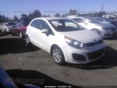2012 Kia RIO LX, белый — VIN KNADM5A31C6093539, IAAI