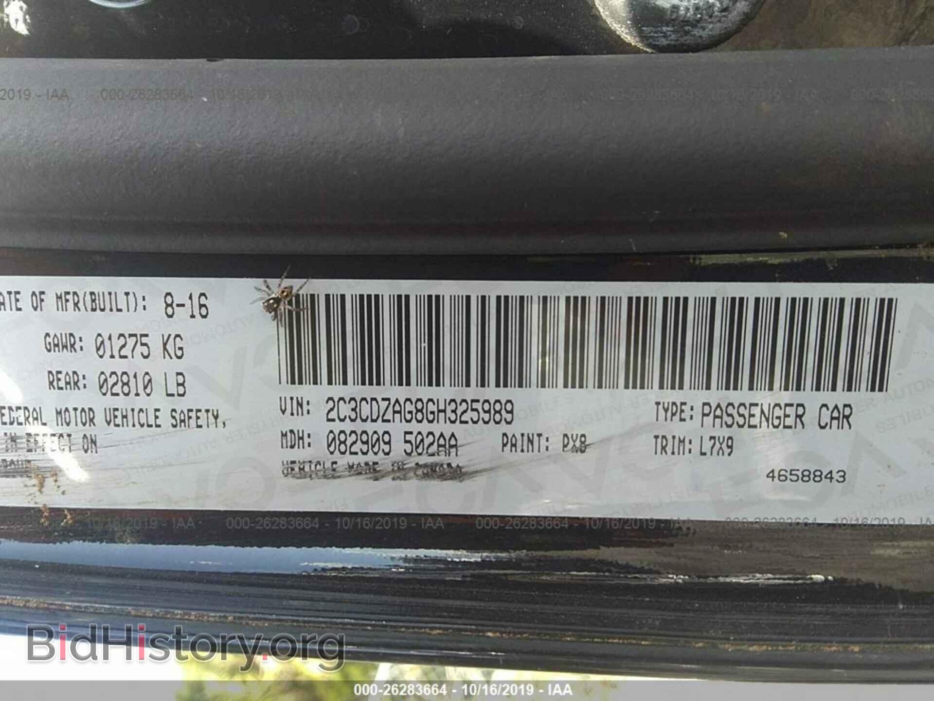 2016 DODGE CHALLENGER - VIN: 2C3CDZAG8GH325989 - Photo 9