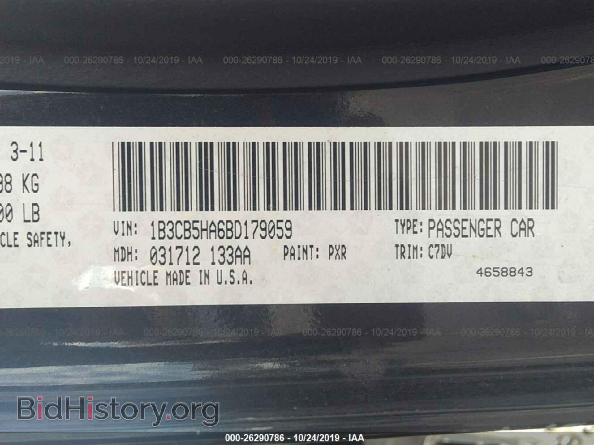 2011 DODGE CALIBER - VIN: 1B3CB5HA6BD179059 - Фото 9