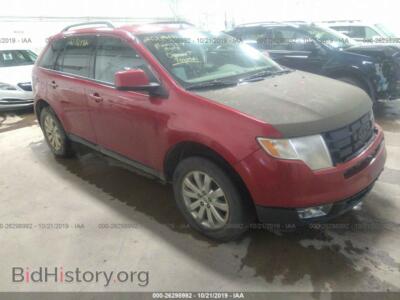 2007 Ford EDGE SEL, red — VIN 2FMDK38C27BA63245, IAAI
