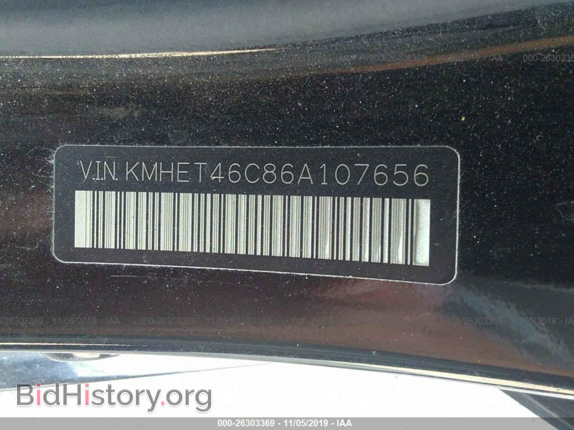 2006 HYUNDAI SONATA - VIN: KMHET46C86A107656 - Фото 9
