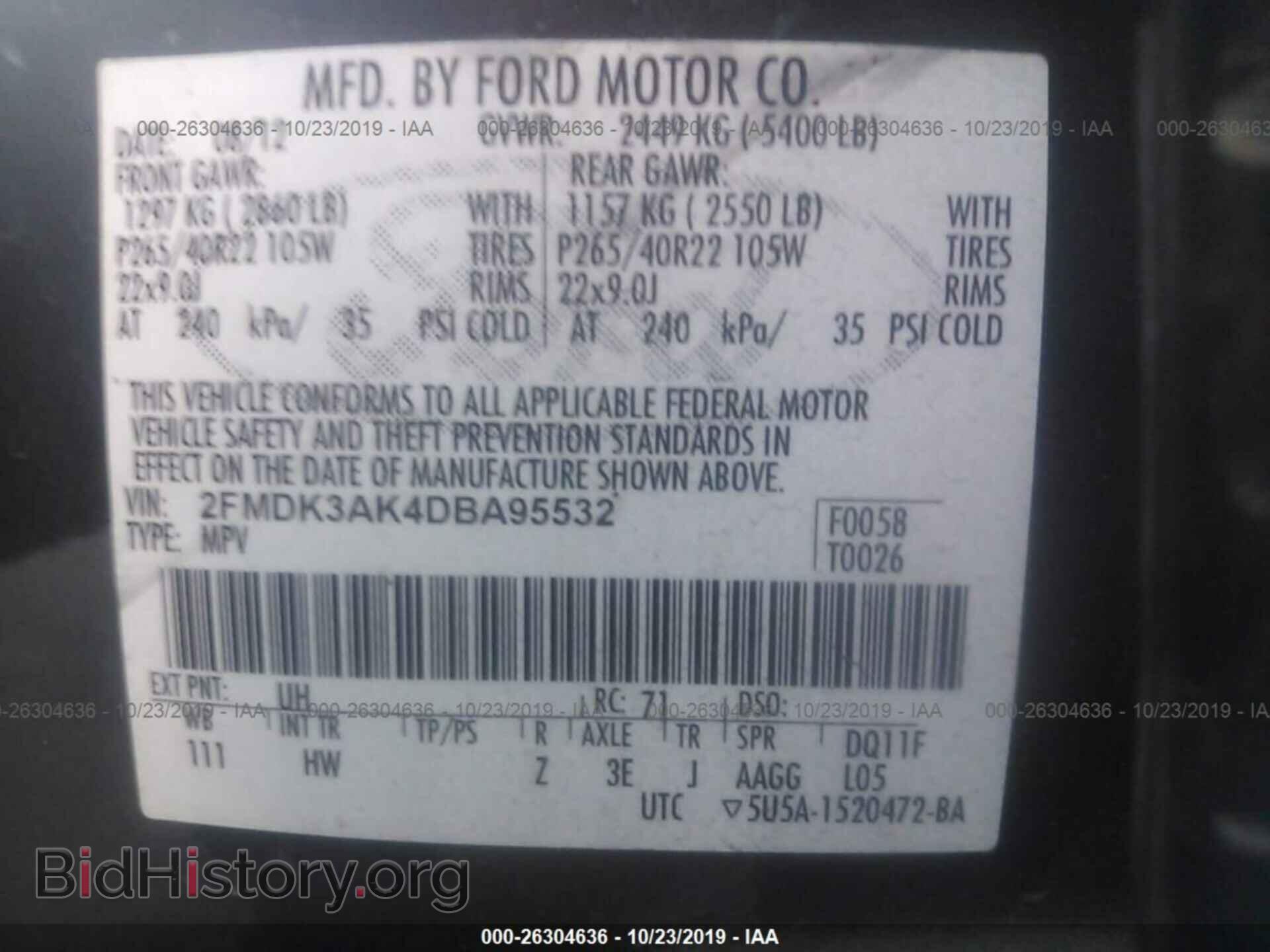 2013 FORD EDGE - VIN: 2FMDK3AK4DBA95532 - Photo 9