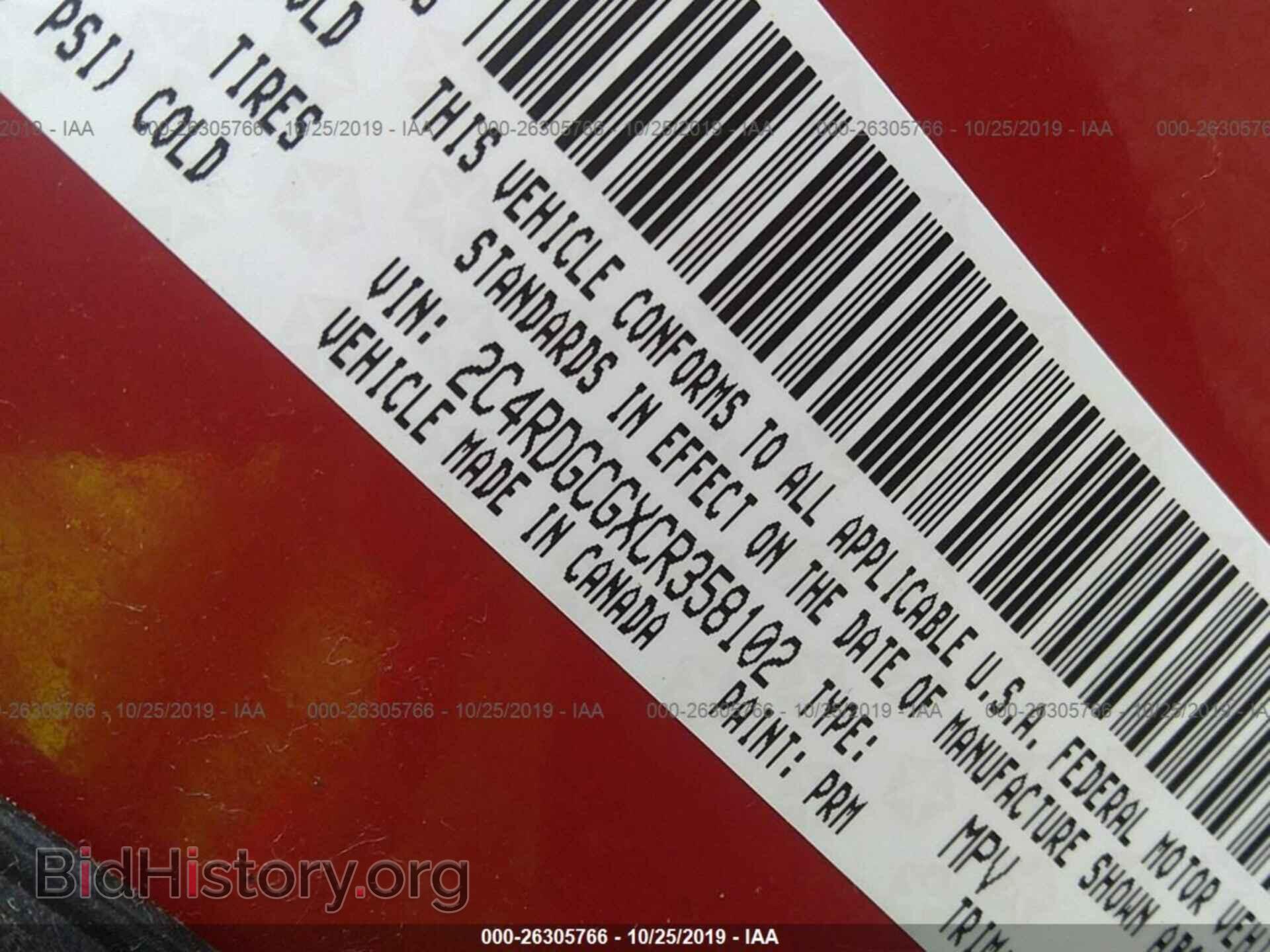 2012 DODGE GRAND CARAVAN - VIN: 2C4RDGCGXCR358102 - Фото 9