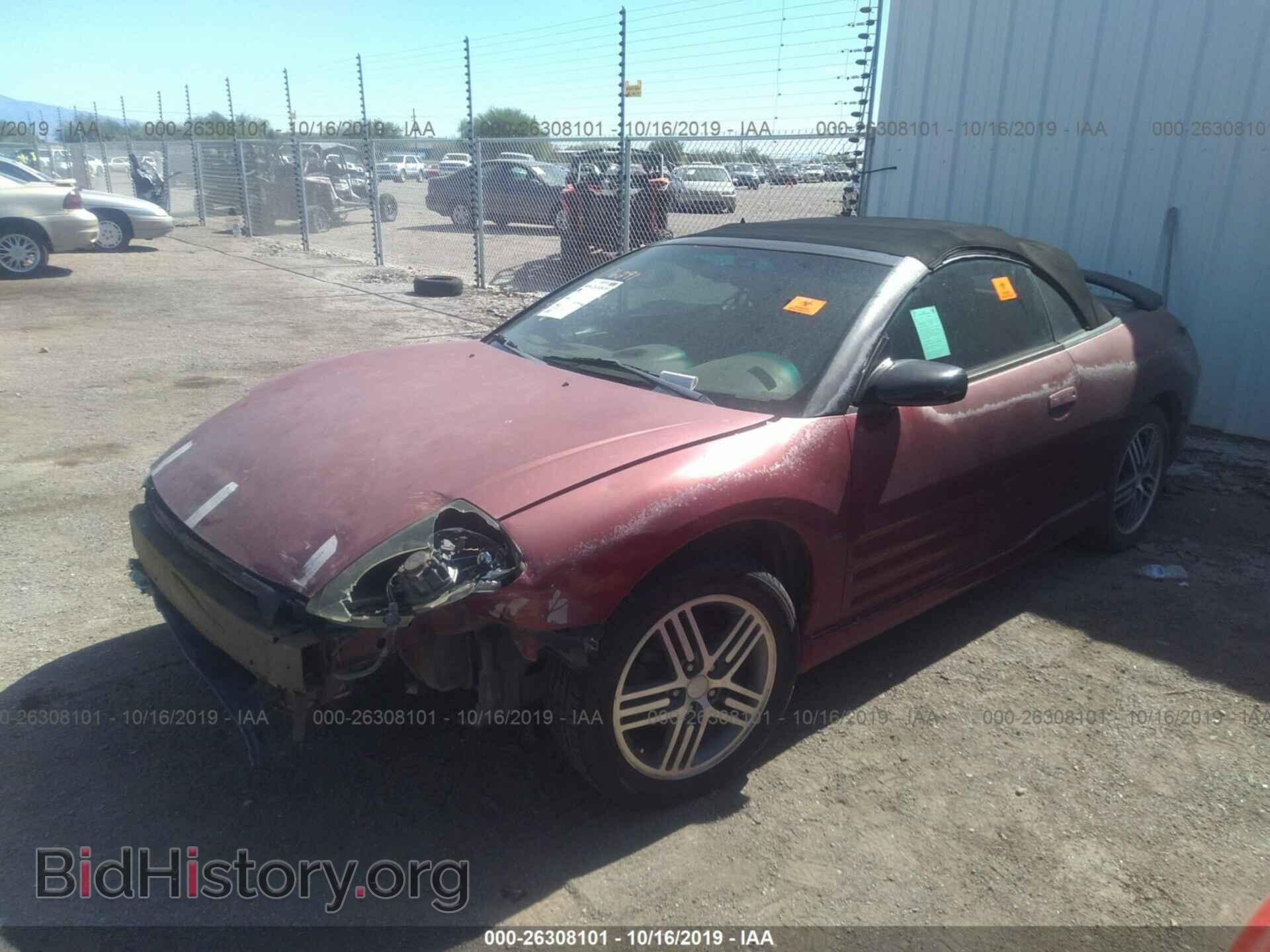 2001 MITSUBISHI ECLIPSE - VIN: 4A3AE85H21E137316 - Фото 2