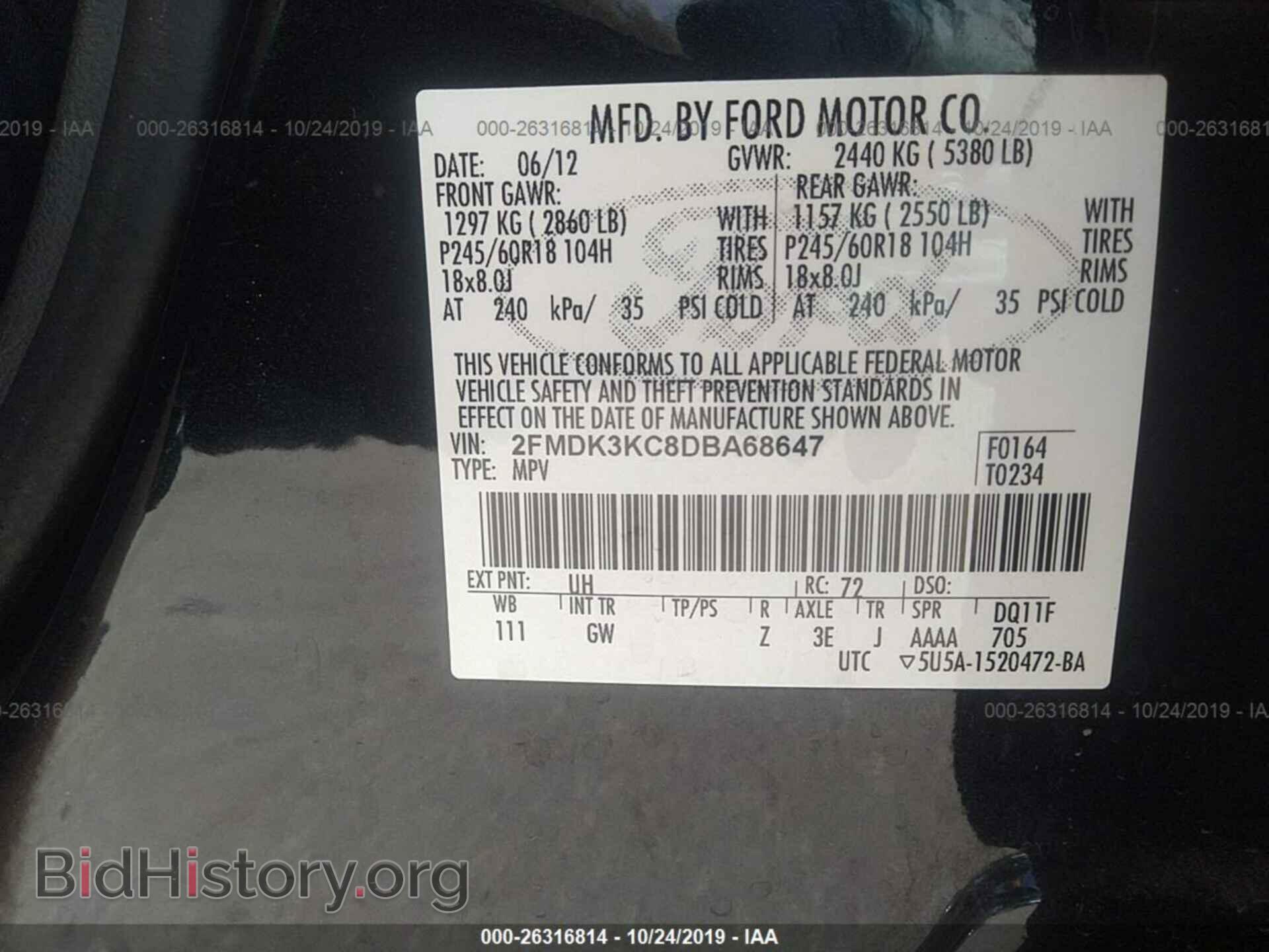 2013 FORD EDGE - VIN: 2FMDK3KC8DBA68647 - Photo 9