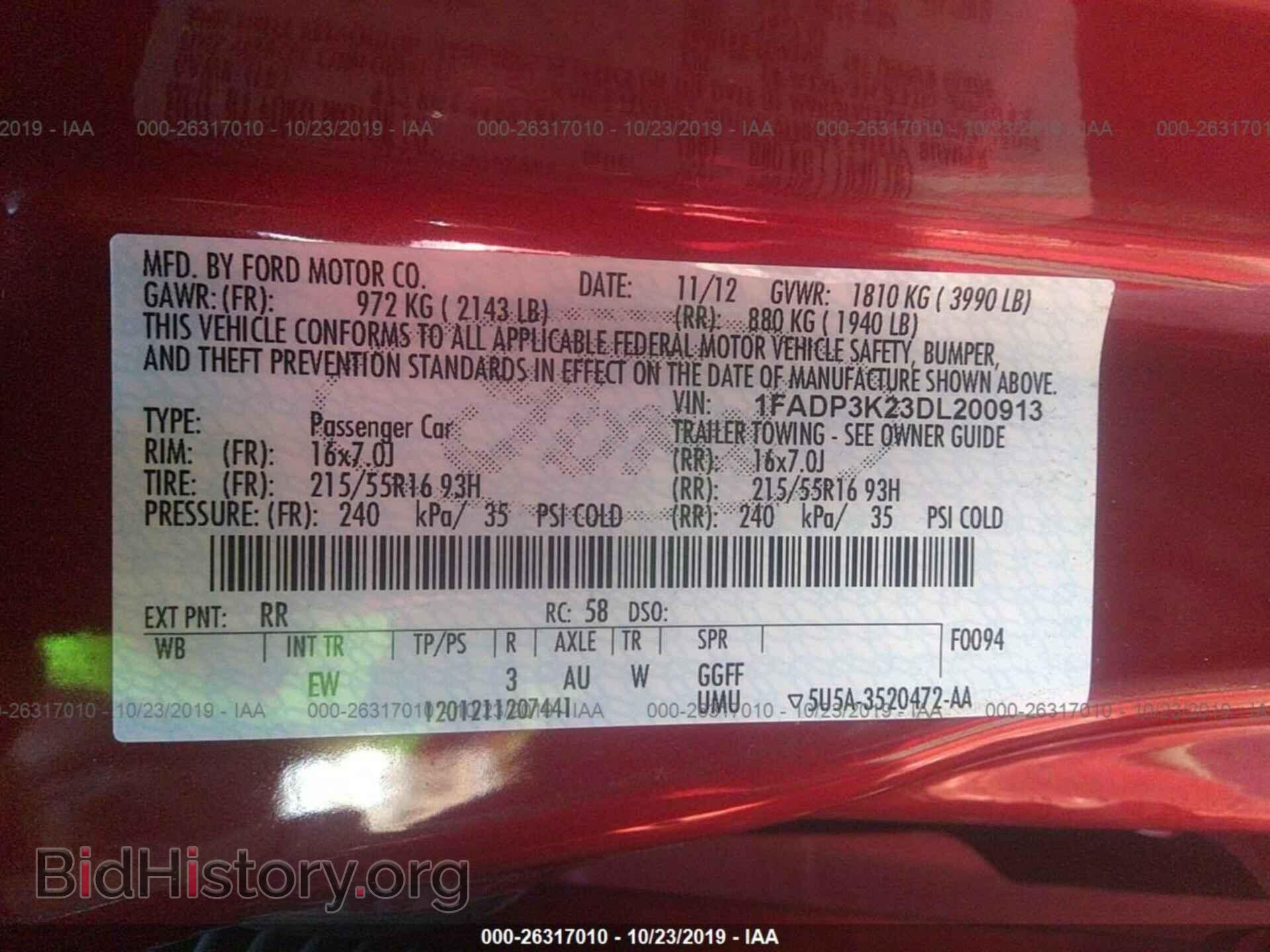 2013 FORD FOCUS - VIN: 1FADP3K23DL200913 - Photo 9
