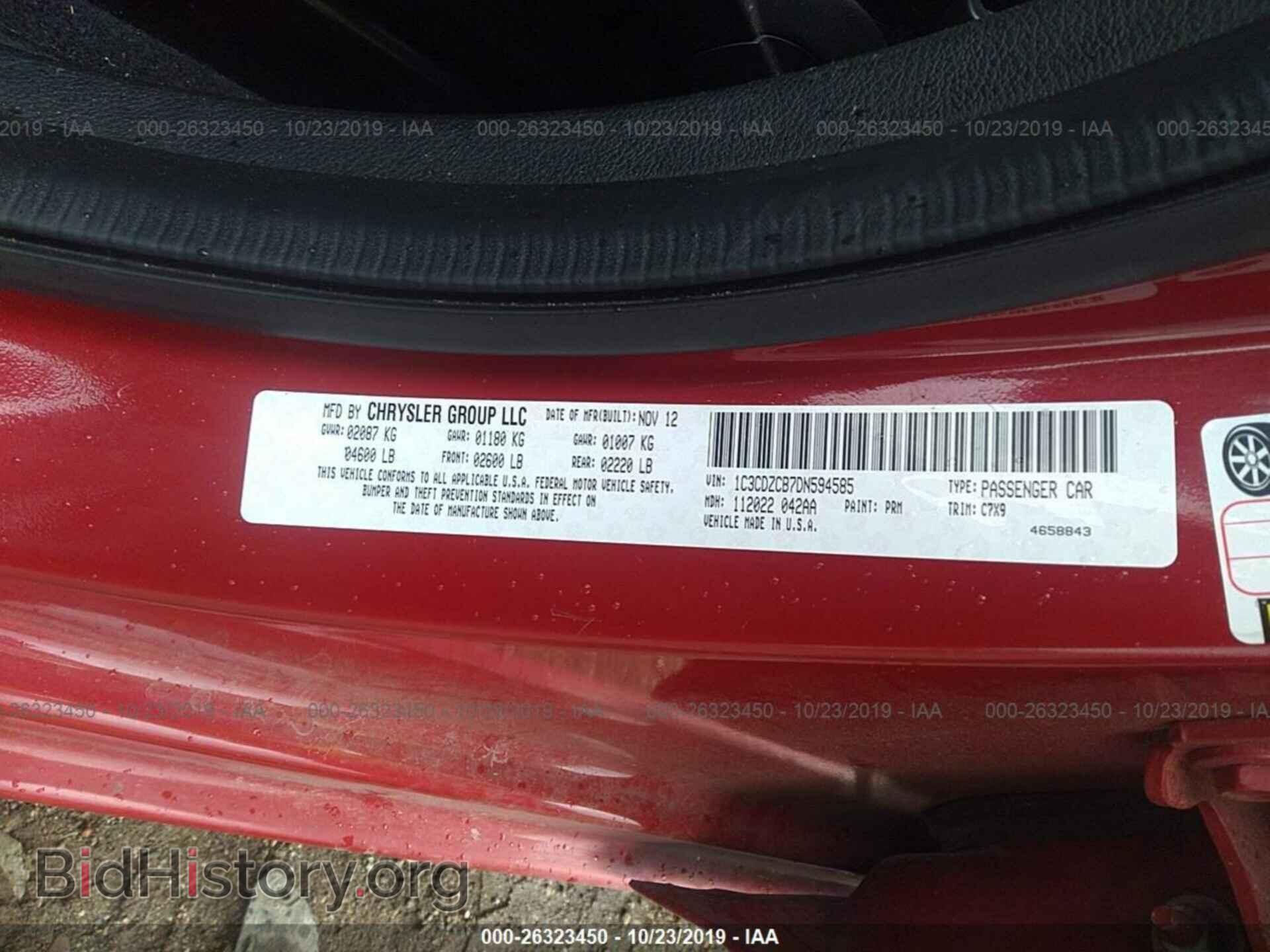 2013 DODGE AVENGER - VIN: 1C3CDZCB7DN594585 - Фото 9