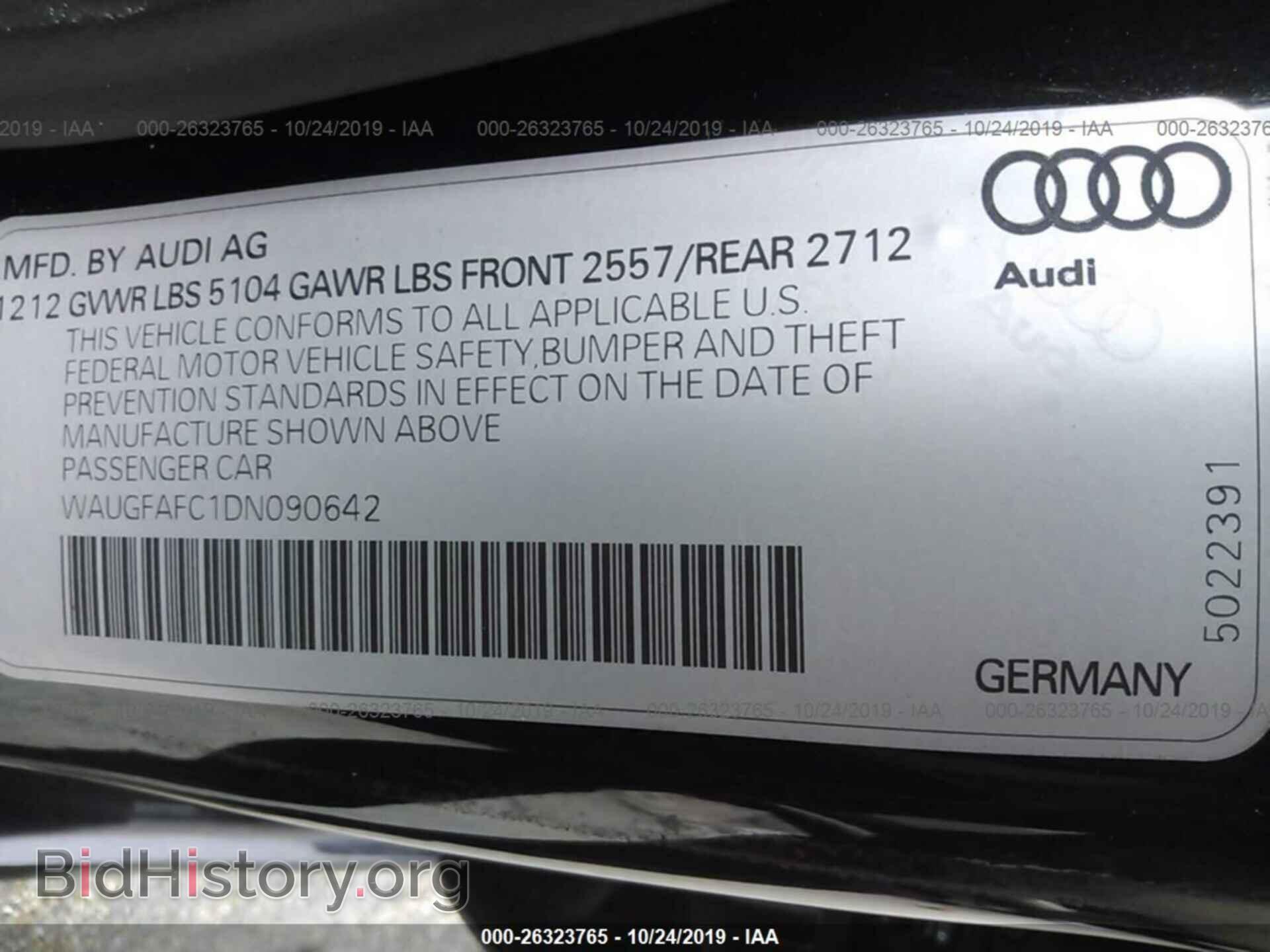 2013 AUDI A6 - VIN: WAUGFAFC1DN090642 - Photo 9