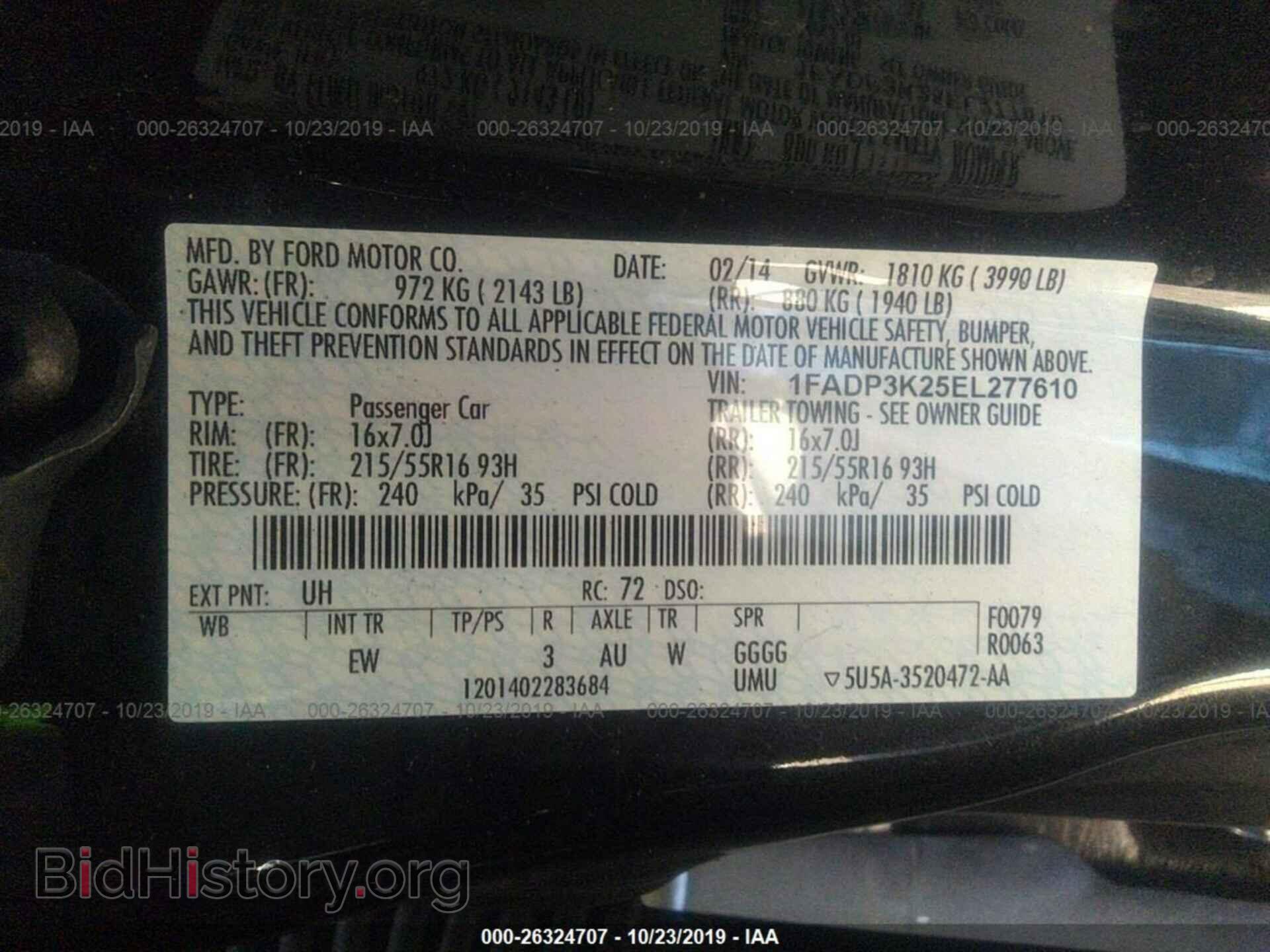 2014 FORD FOCUS - VIN: 1FADP3K25EL277610 - Photo 9