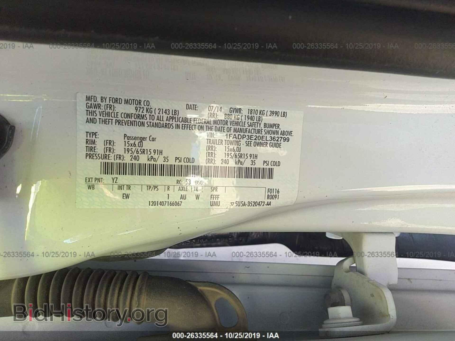 2014 FORD FOCUS - VIN: 1FADP3E20EL362799 - Photo 9