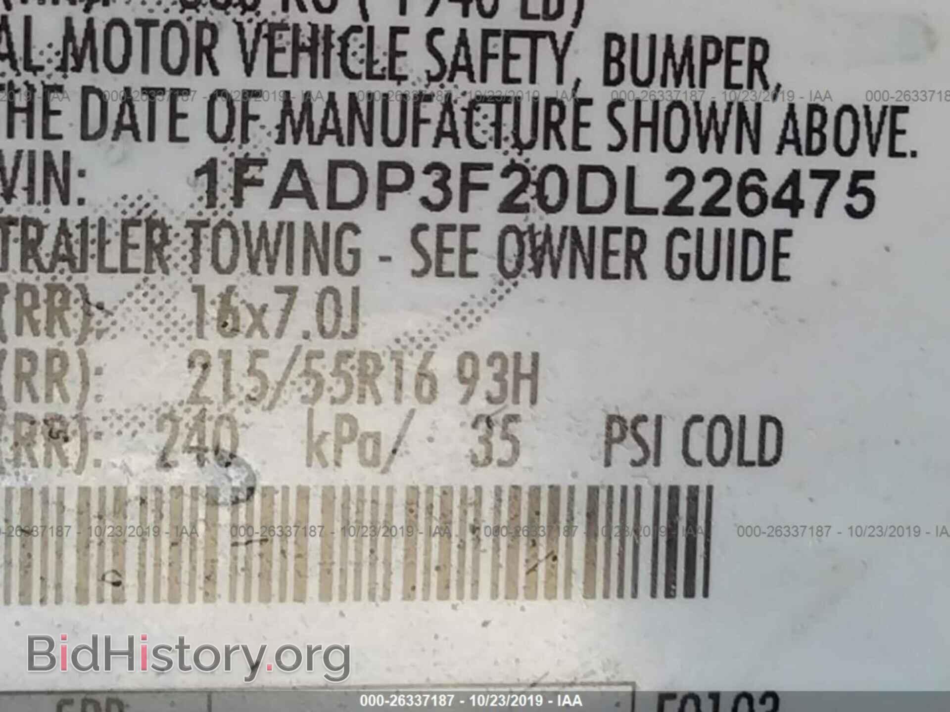 2013 FORD FOCUS - VIN: 1FADP3F20DL226475 - Фото 9