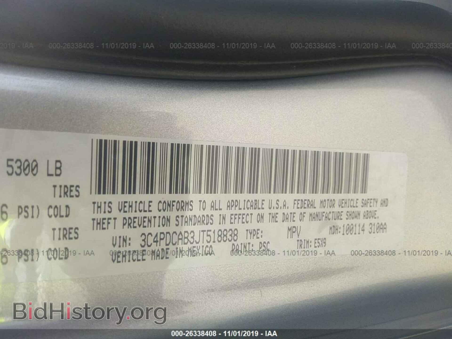 2018 DODGE JOURNEY - VIN: 3C4PDCAB3JT518838 - Photo 9