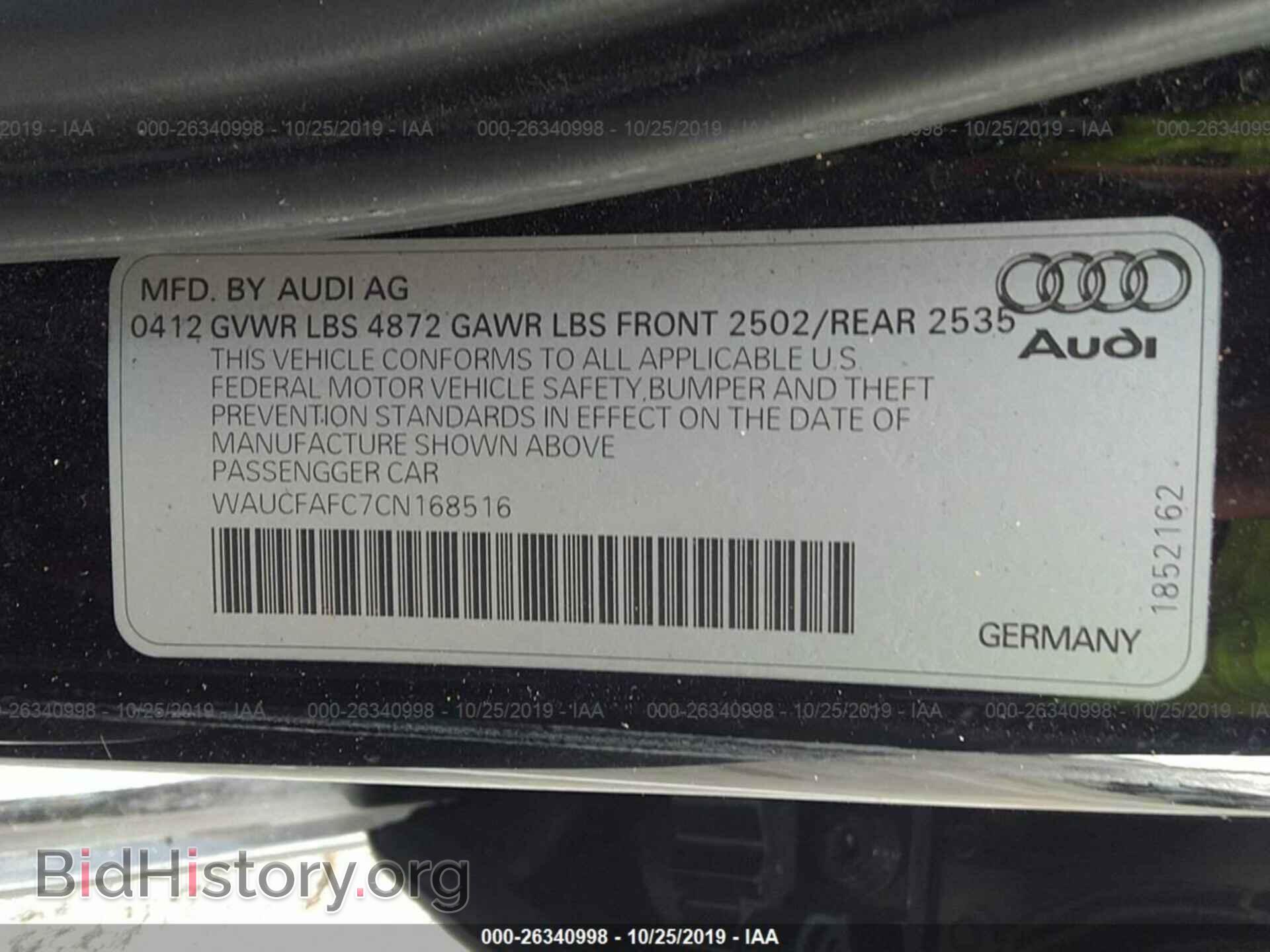 2012 AUDI A6 - VIN: WAUCFAFC7CN168516 - Photo 9