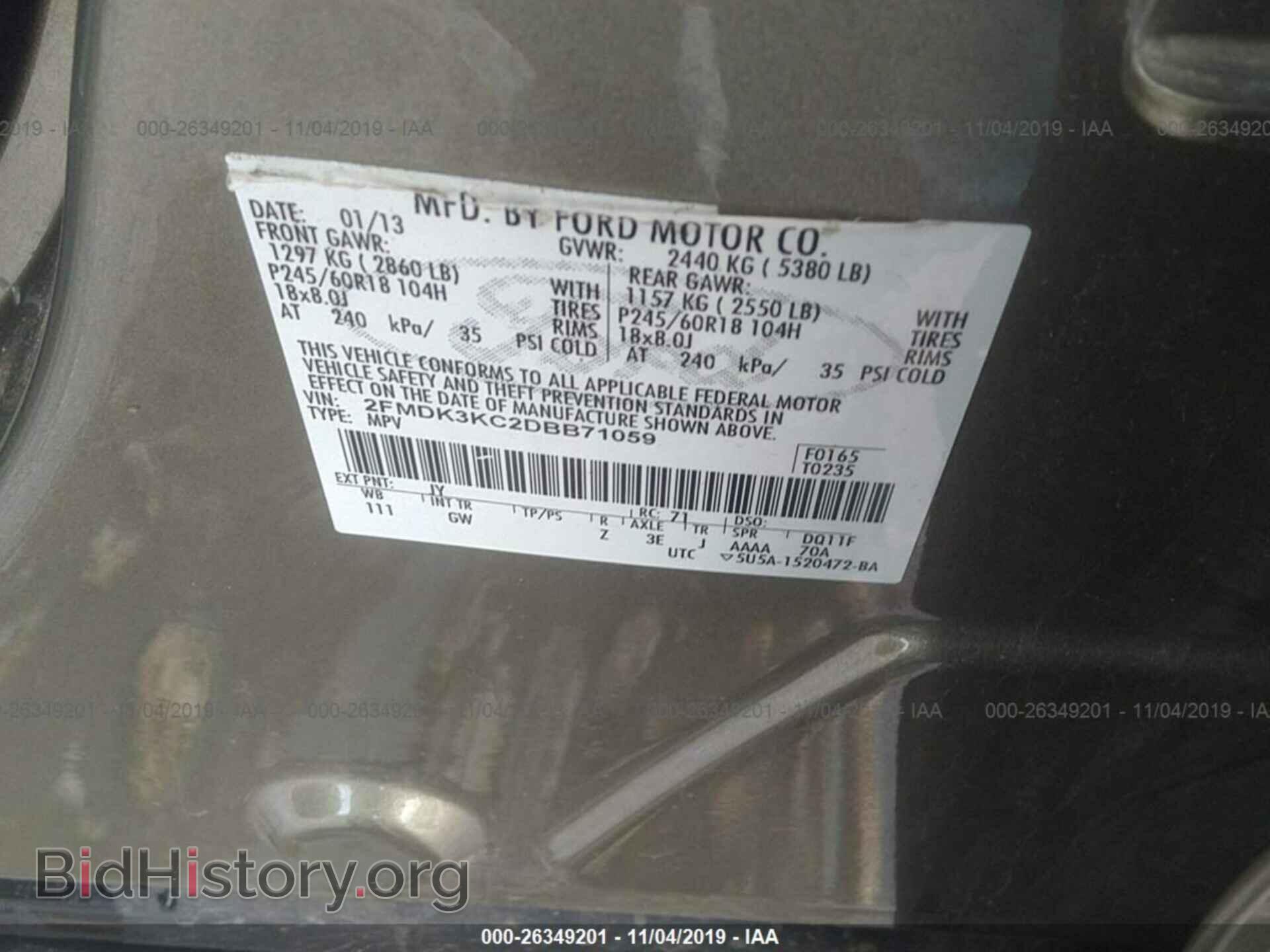 2013 FORD EDGE - VIN: 2FMDK3KC2DBB71059 - Photo 9