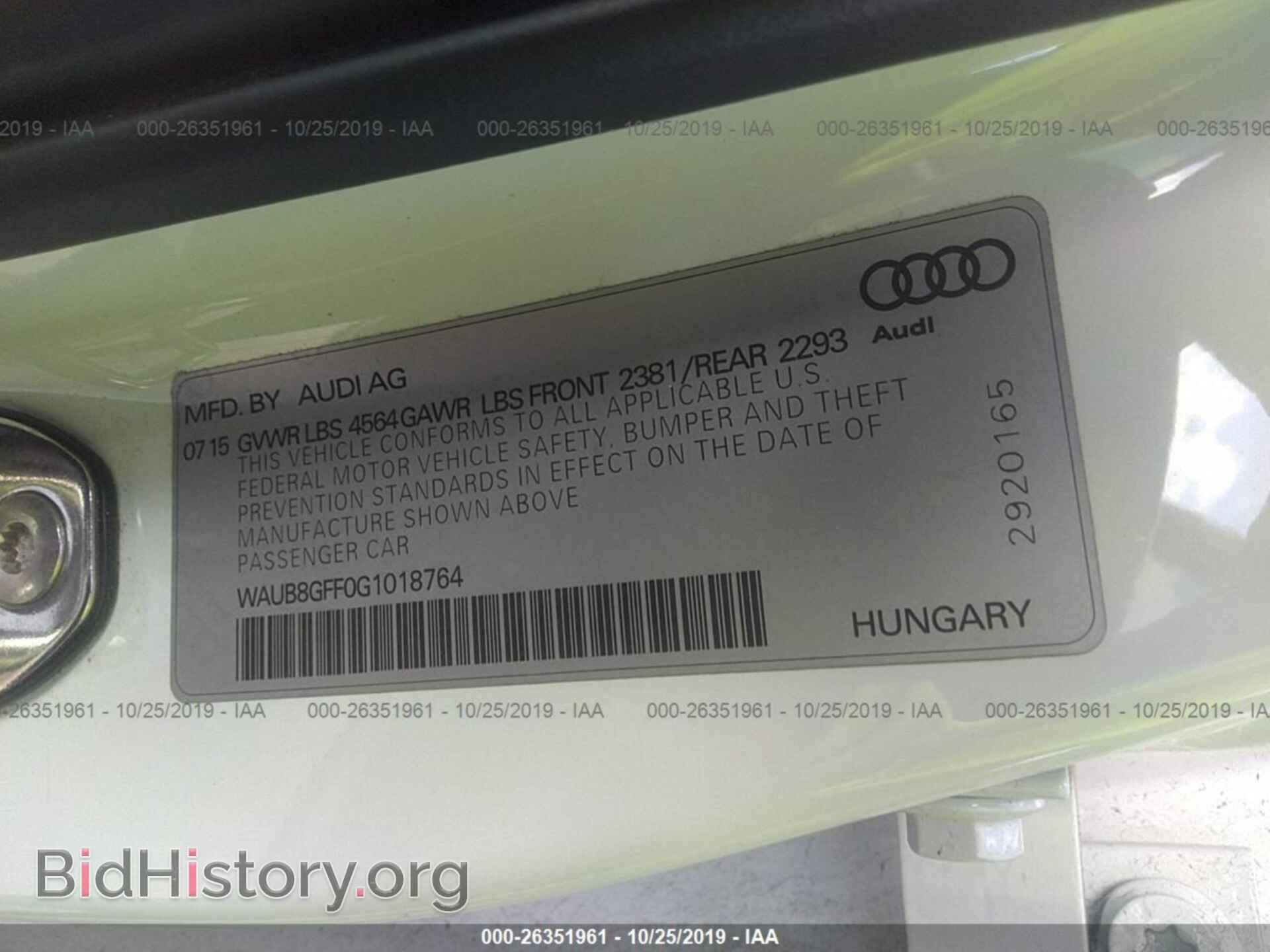 2016 AUDI A3 - VIN: WAUB8GFF0G1018764 - Photo 9