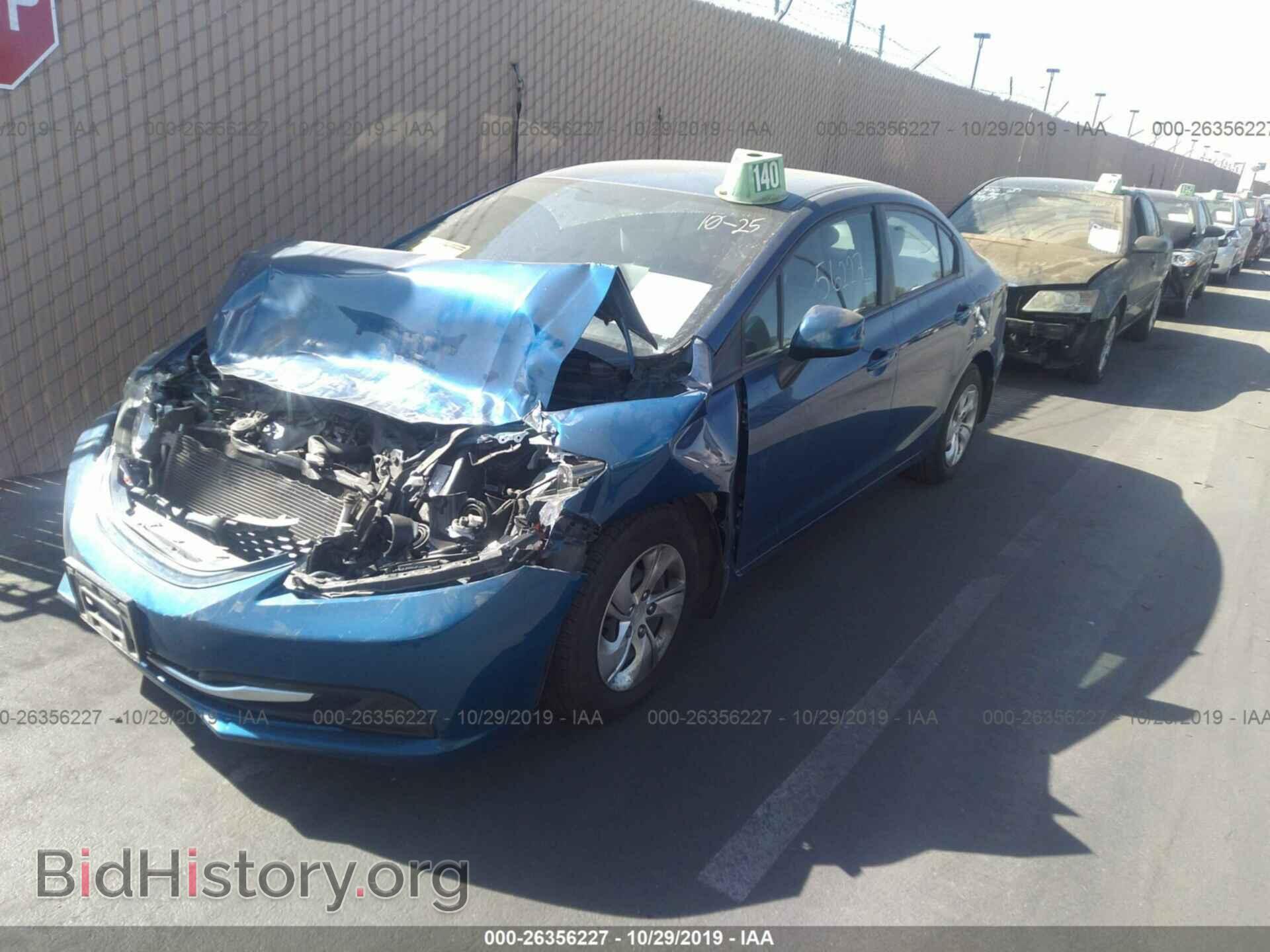 2013 HONDA CIVIC - VIN: 19XFB2F53DE234570 - Фото 2