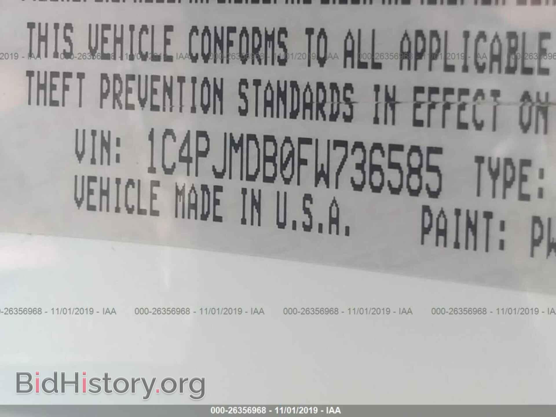 2015 JEEP CHEROKEE - VIN: 1C4PJMDB0FW736585 - Photo 9