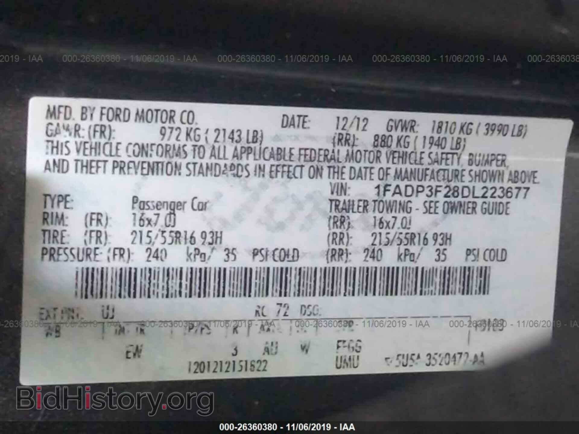 2013 FORD FOCUS - VIN: 1FADP3F28DL223677 - Фото 9