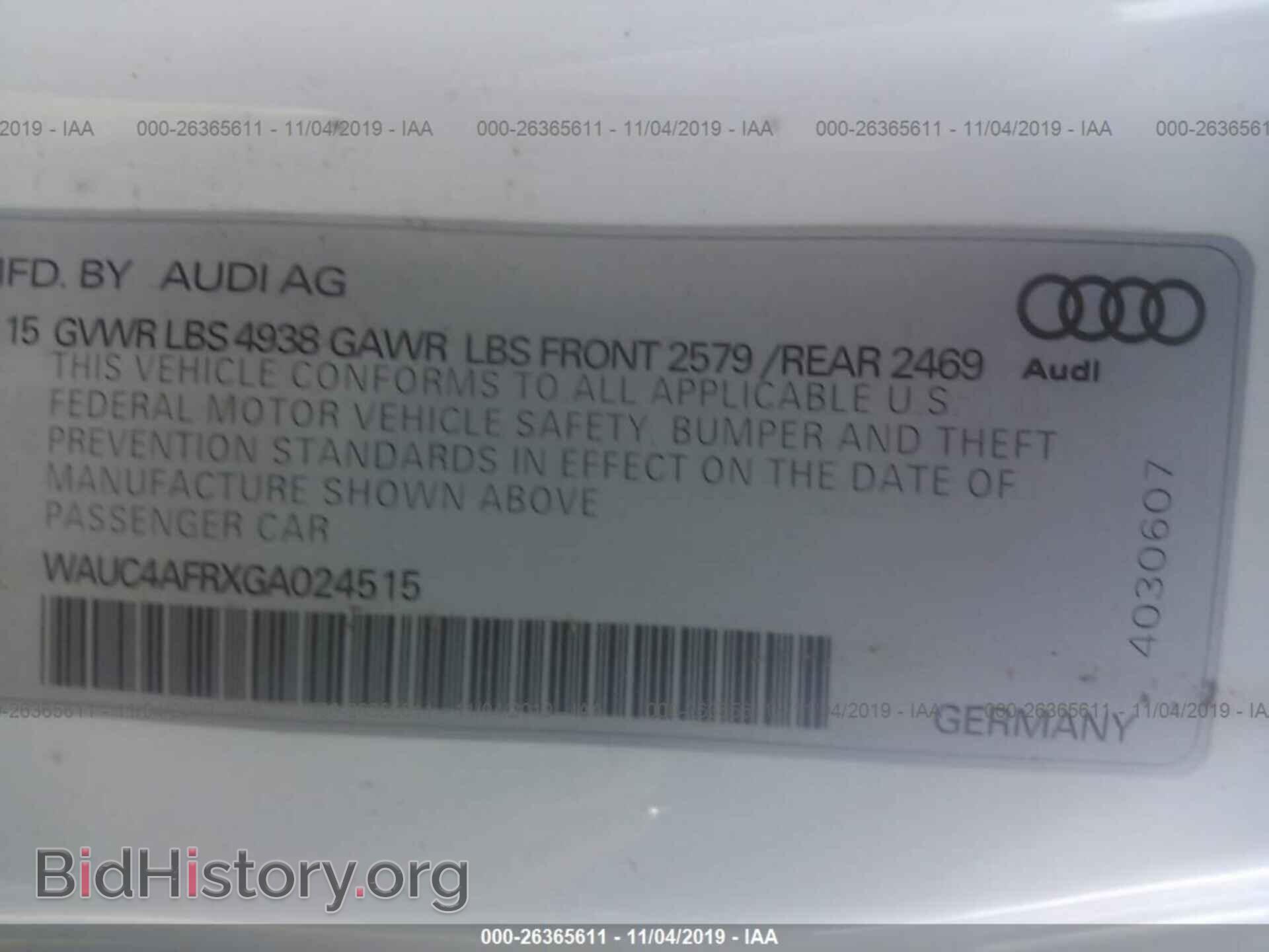 2016 AUDI S5 - VIN: WAUC4AFRXGA024515 - Фото 9
