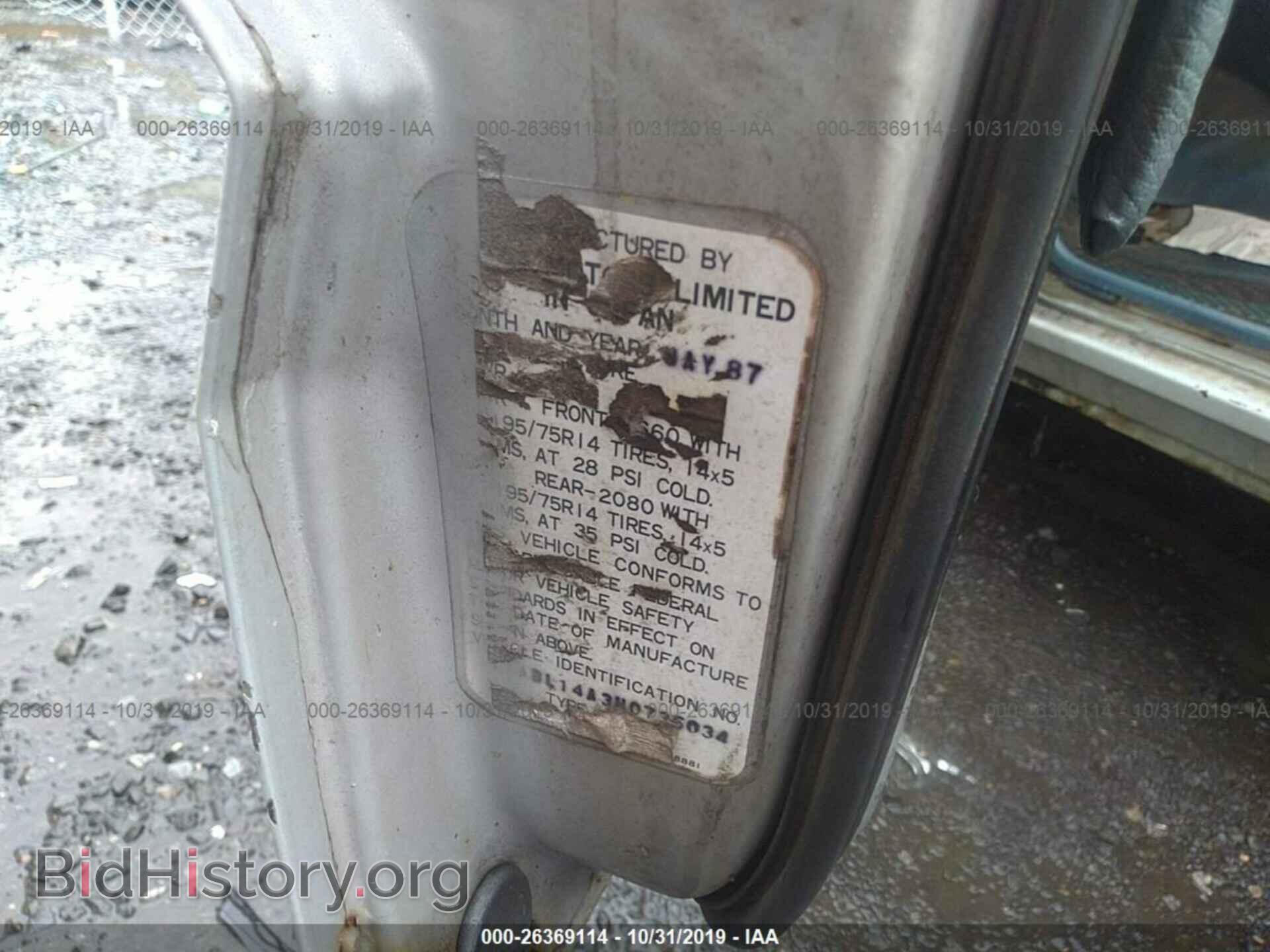 1987 ISUZU PUP - VIN: JAABL14A3H0735034 - Photo 9