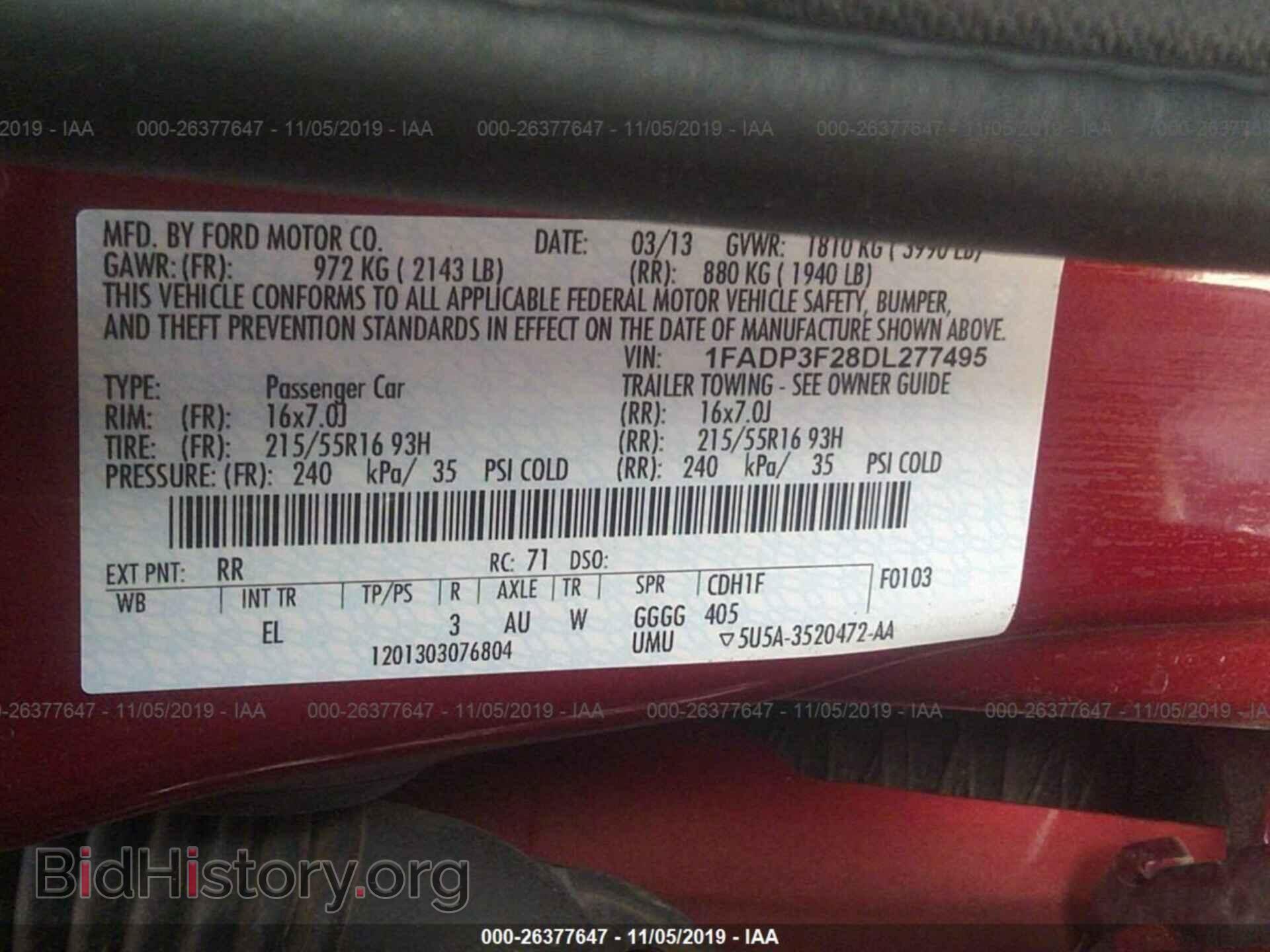 2013 FORD FOCUS - VIN: 1FADP3F28DL277495 - Photo 9