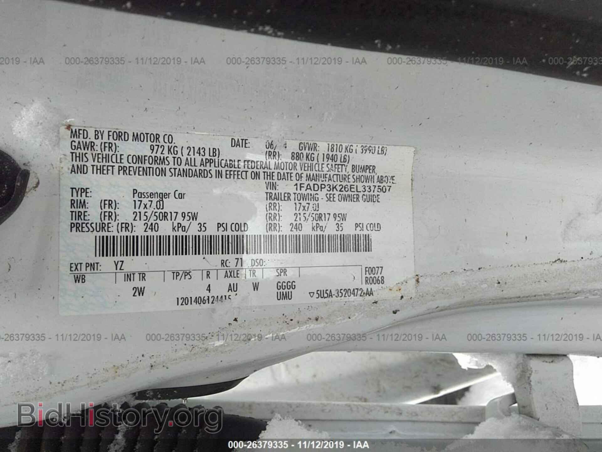 2014 FORD FOCUS - VIN: 1FADP3K26EL337507 - Photo 9