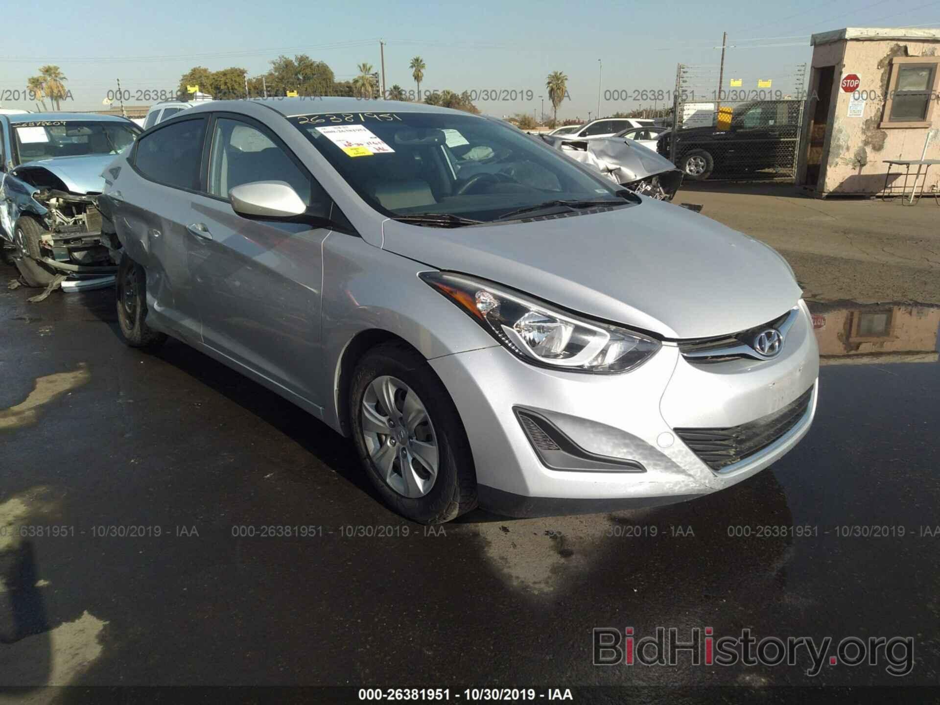 Photo KMHDH4AE7GU520884 - HYUNDAI ELANTRA 2016