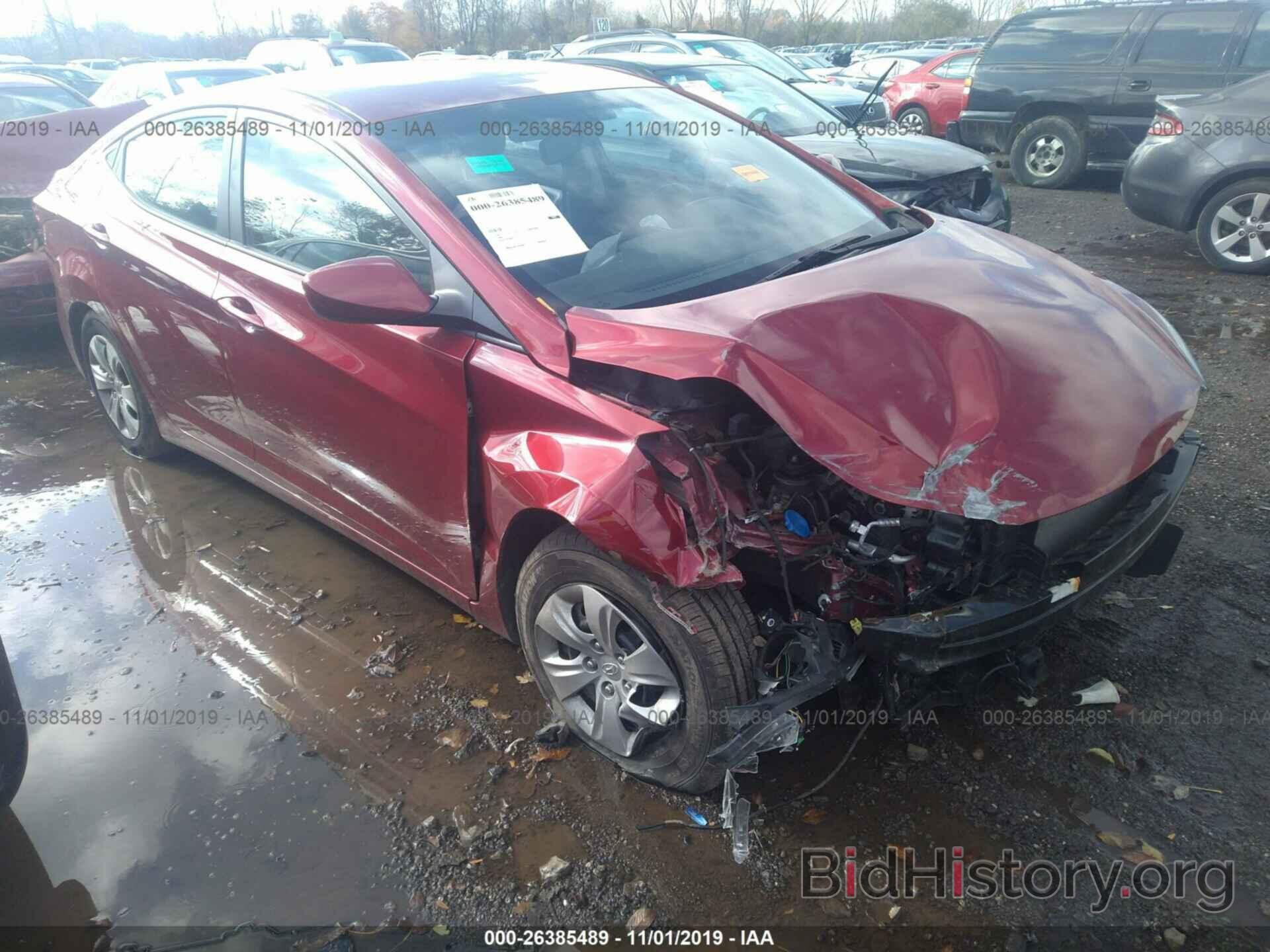 Photo 5NPDH4AE4GH690070 - HYUNDAI ELANTRA 2016