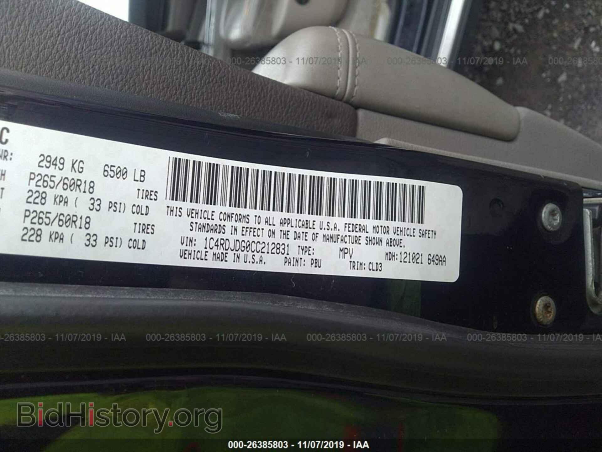 2012 DODGE DURANGO - VIN: 1C4RDJDG0CC212831 - Photo 9
