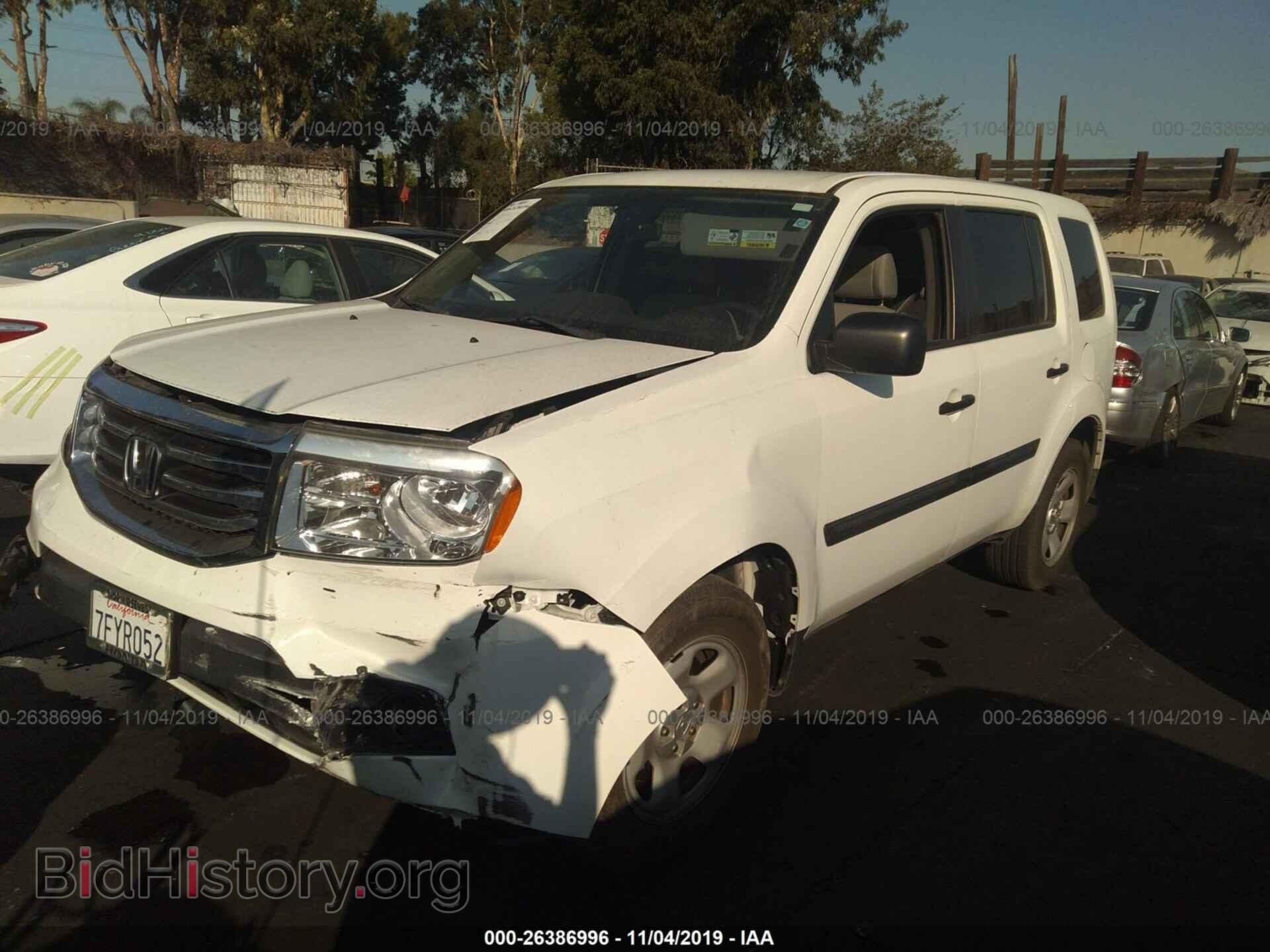 2014 Honda Pilot - VIN: 5FNYF3H20EB016541 - Фото 2