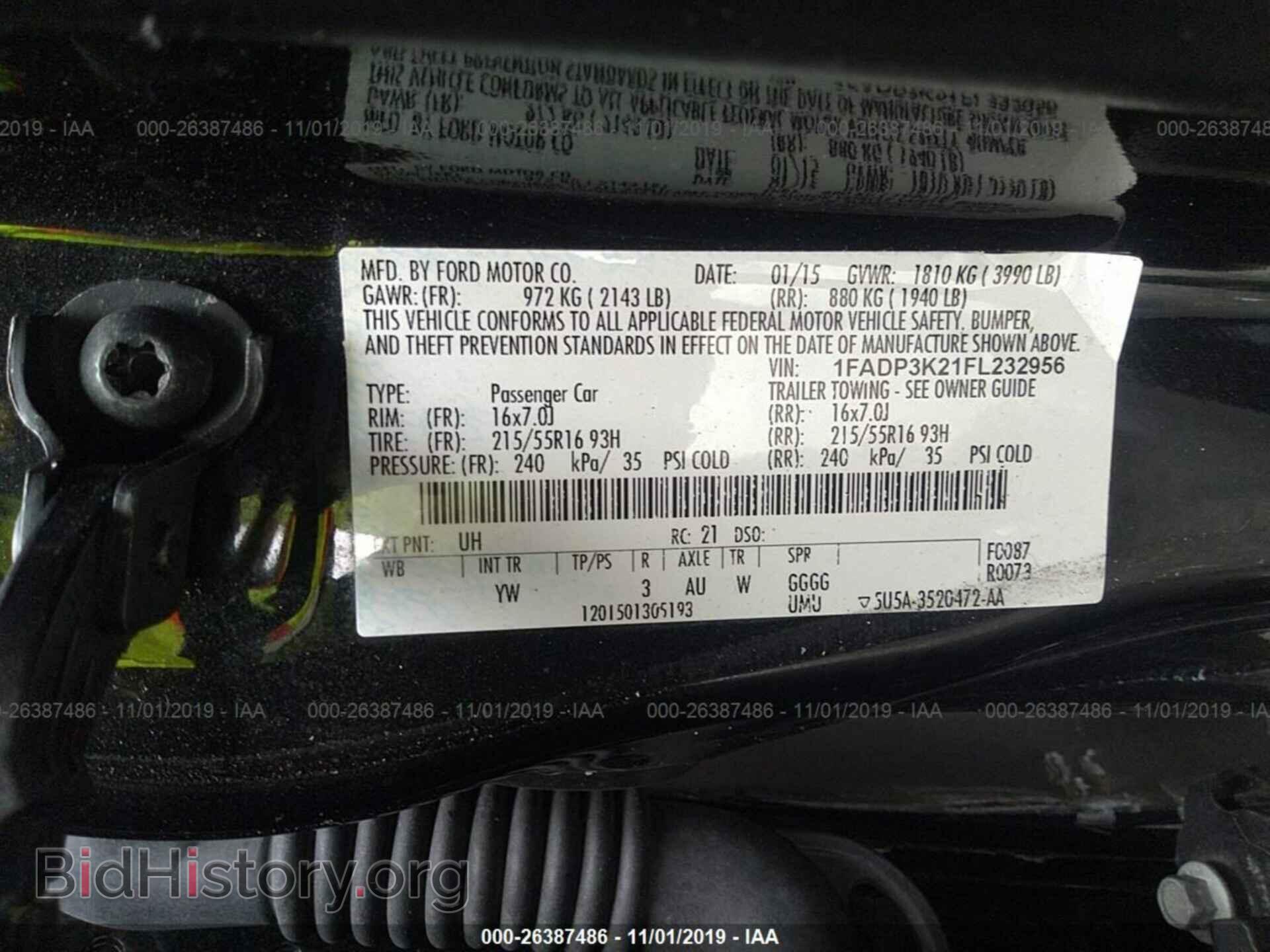 2015 FORD FOCUS - VIN: 1FADP3K21FL232956 - Photo 9