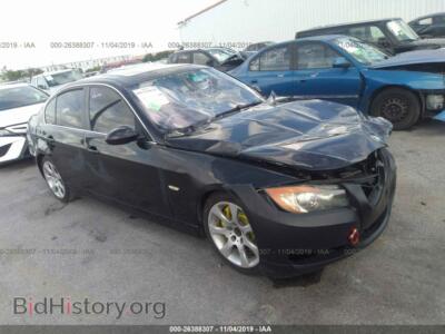 2007 BMW 335 I, черный — VIN WBAVB73557VH21332, IAAI