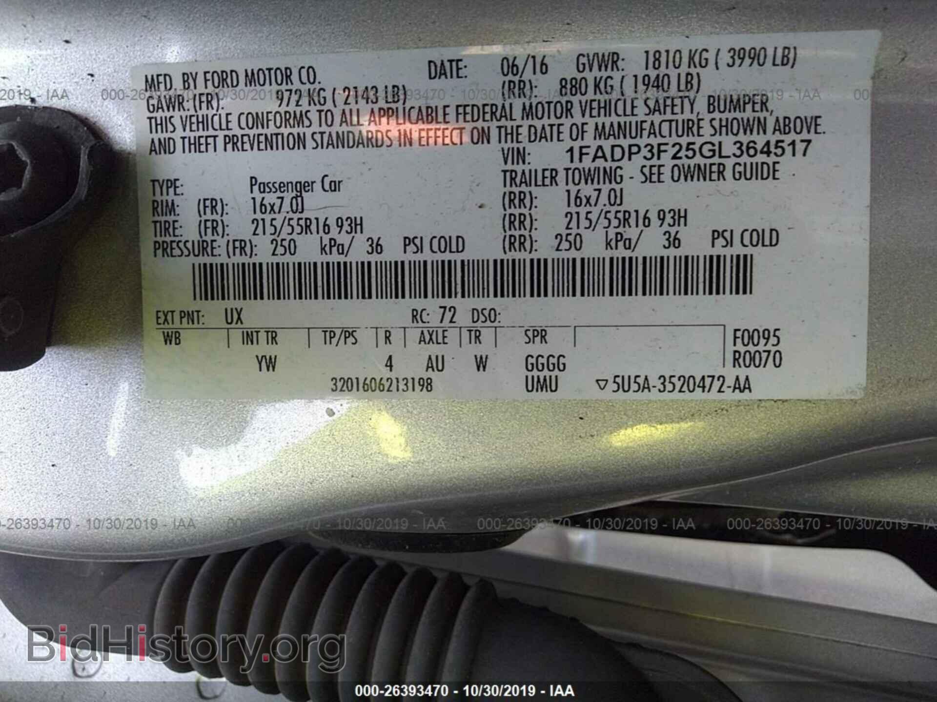 2016 FORD FOCUS - VIN: 1FADP3F25GL364517 - Фото 9
