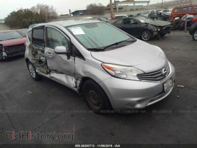 2014 Nissan VERSA NOTE S/S Plus/SV/SL, серебристый — VIN 3N1CE2CP7EL437574, IAAI